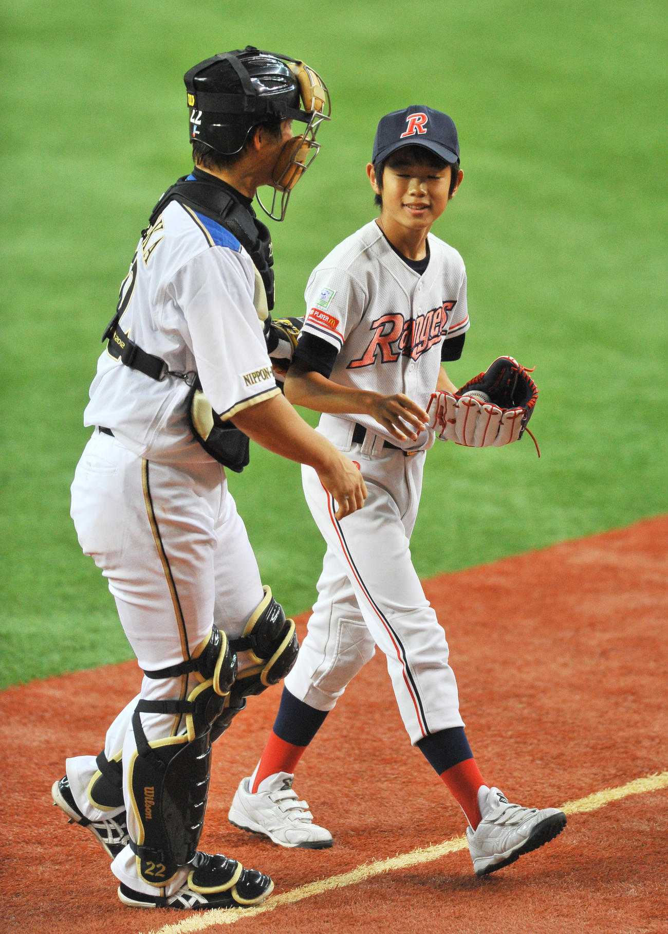 全パ対全セ　始球式を行う当時小学6年生の太田椋（2012年7月20日撮影）