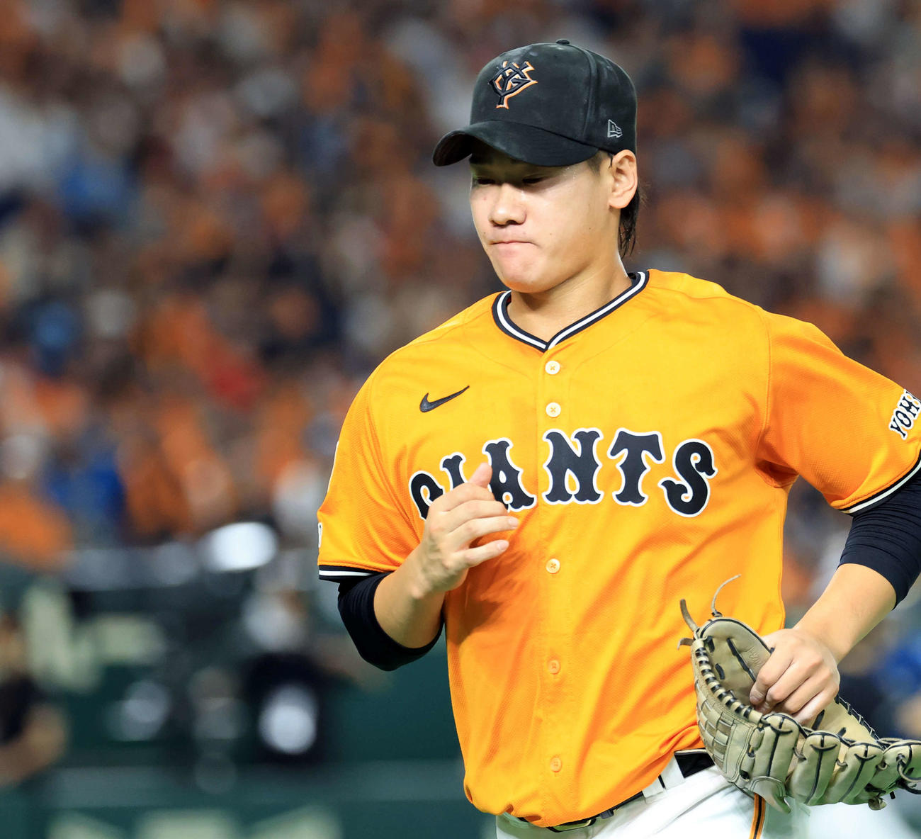 巨人井上温大（2025年6月17日撮影）