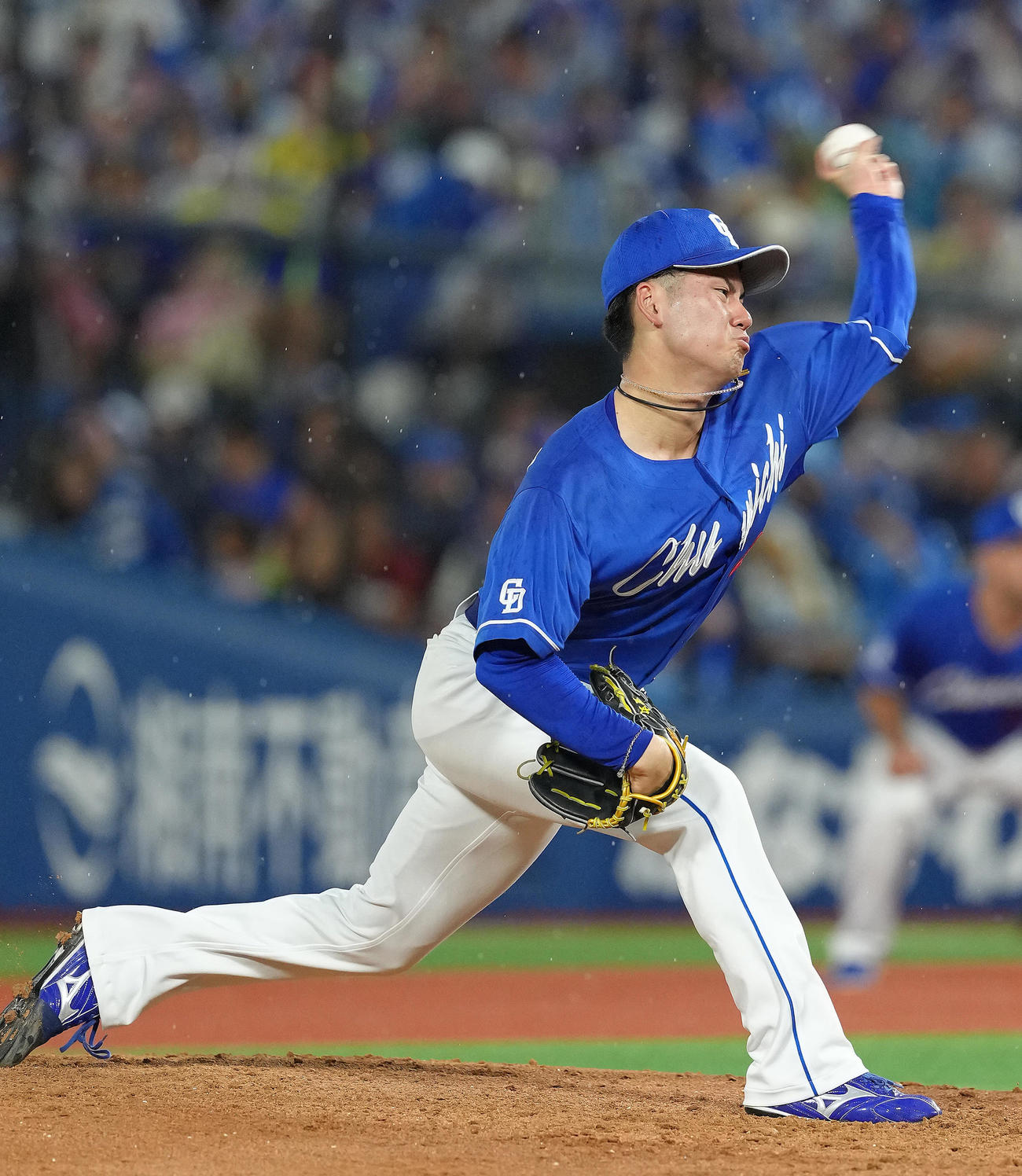 DeNA対中日　中日先発の金丸（撮影・足立雅史）