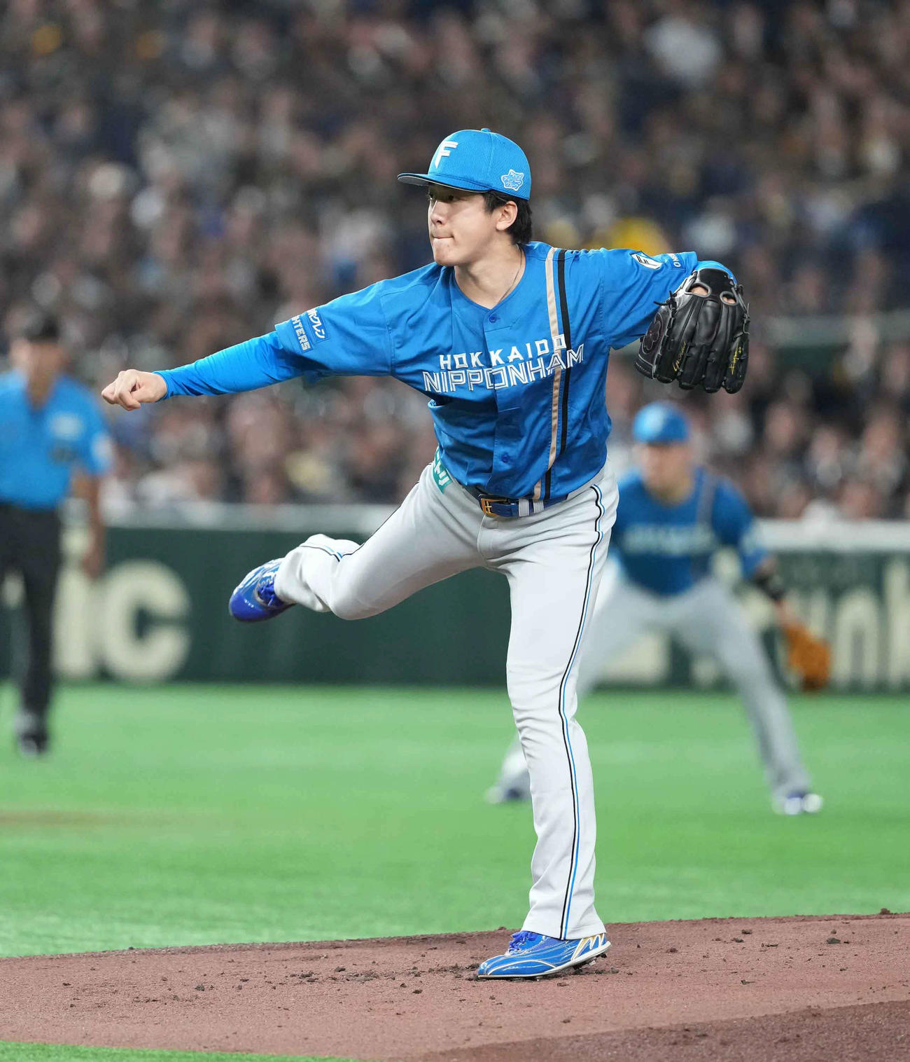 ソフトバンク対日本ハム　日本ハム先発の北山（撮影・小沢裕）