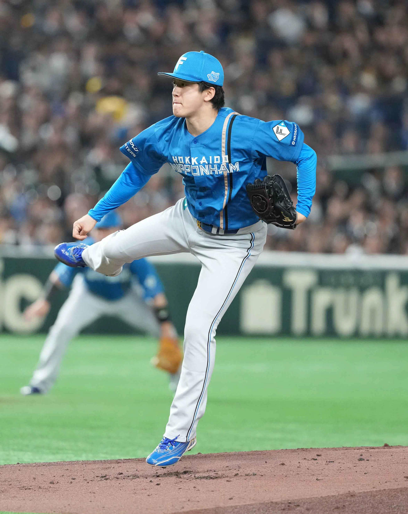 ソフトバンク対日本ハム　日本ハム先発の北山（撮影・小沢裕）