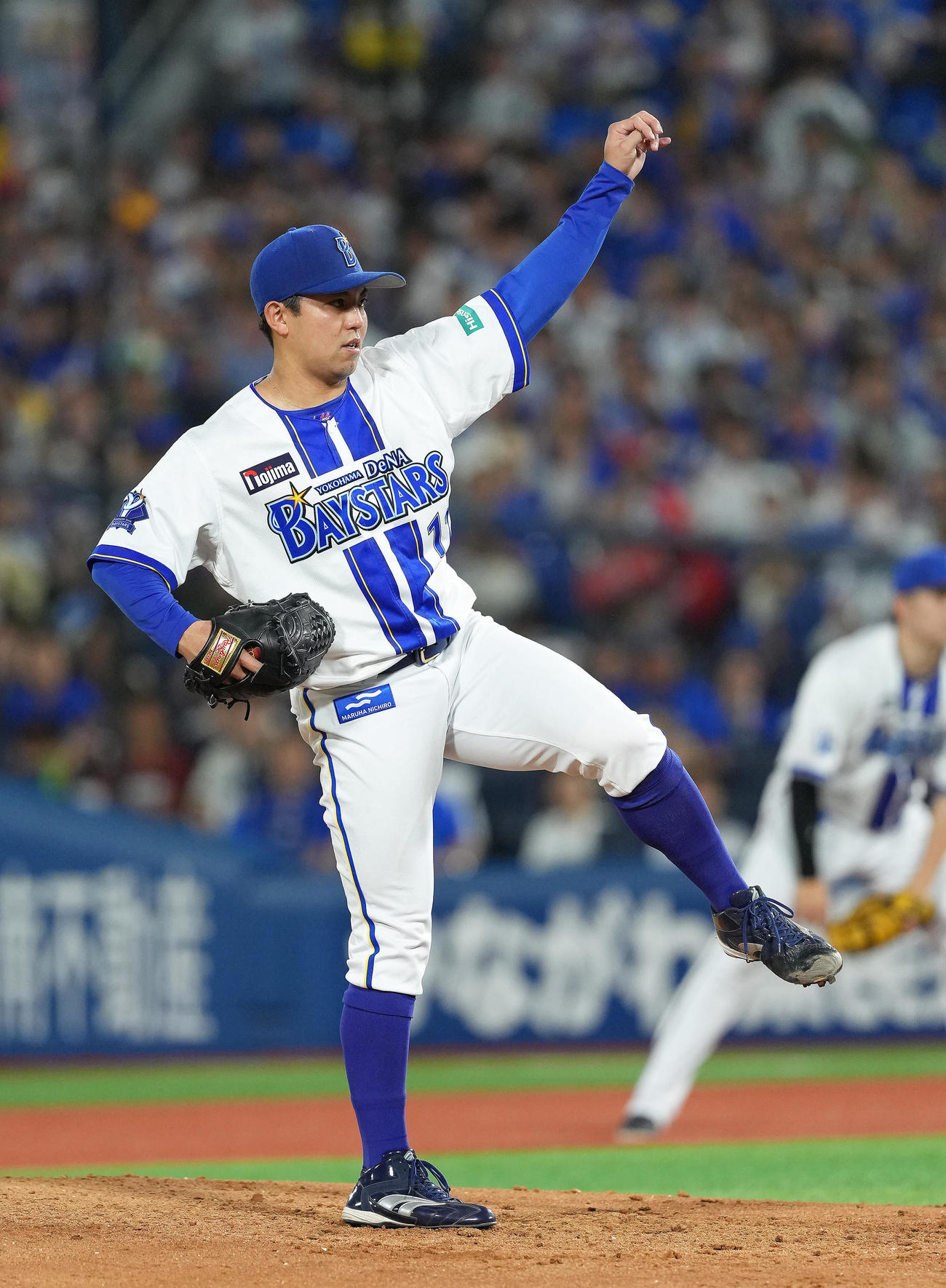 DeNA対中日　DeNA先発の東（撮影・足立雅史）