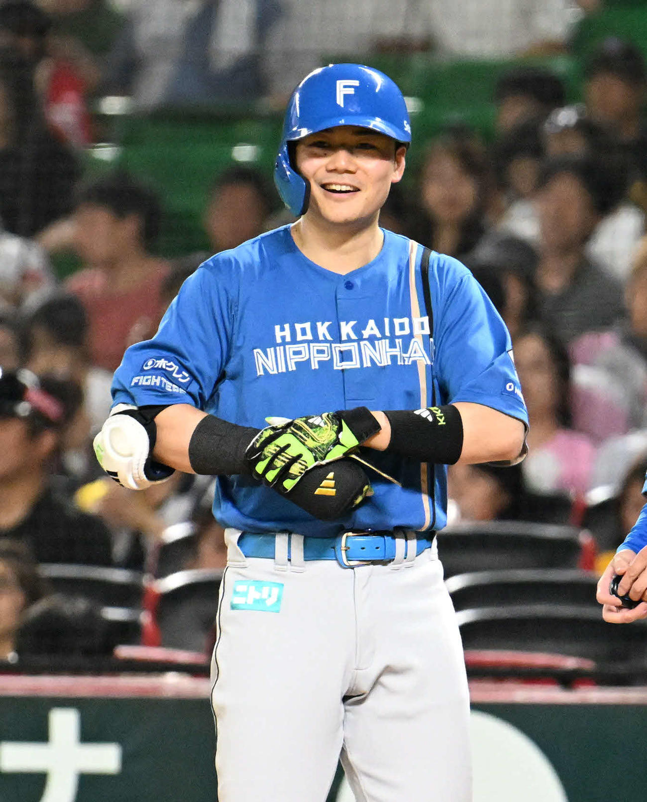 ソフトバンク対日本ハム　5回表日本ハム1死、清宮は左前安打を放つ（撮影・林敢治）