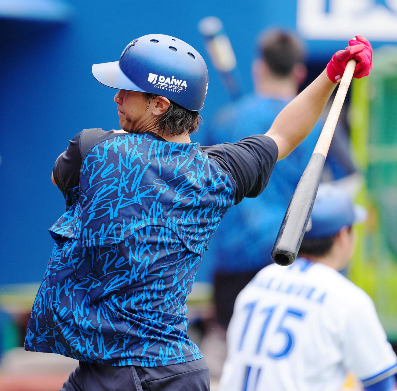 DeNA対中日　1軍に合流したDeNA井上（撮影・清水貴仁）