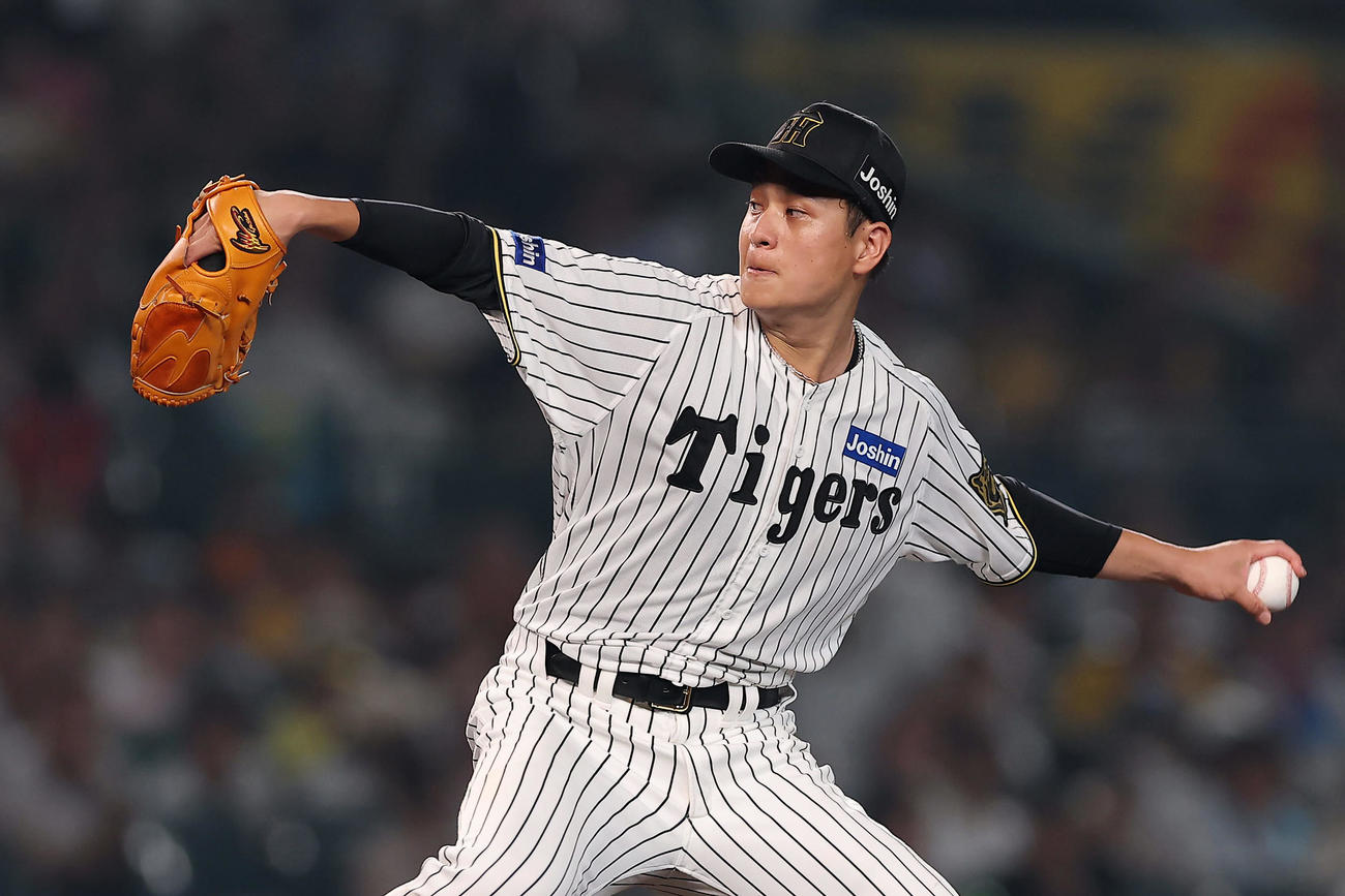 阪神対巨人　力投する阪神先発の大竹（撮影・前田充）