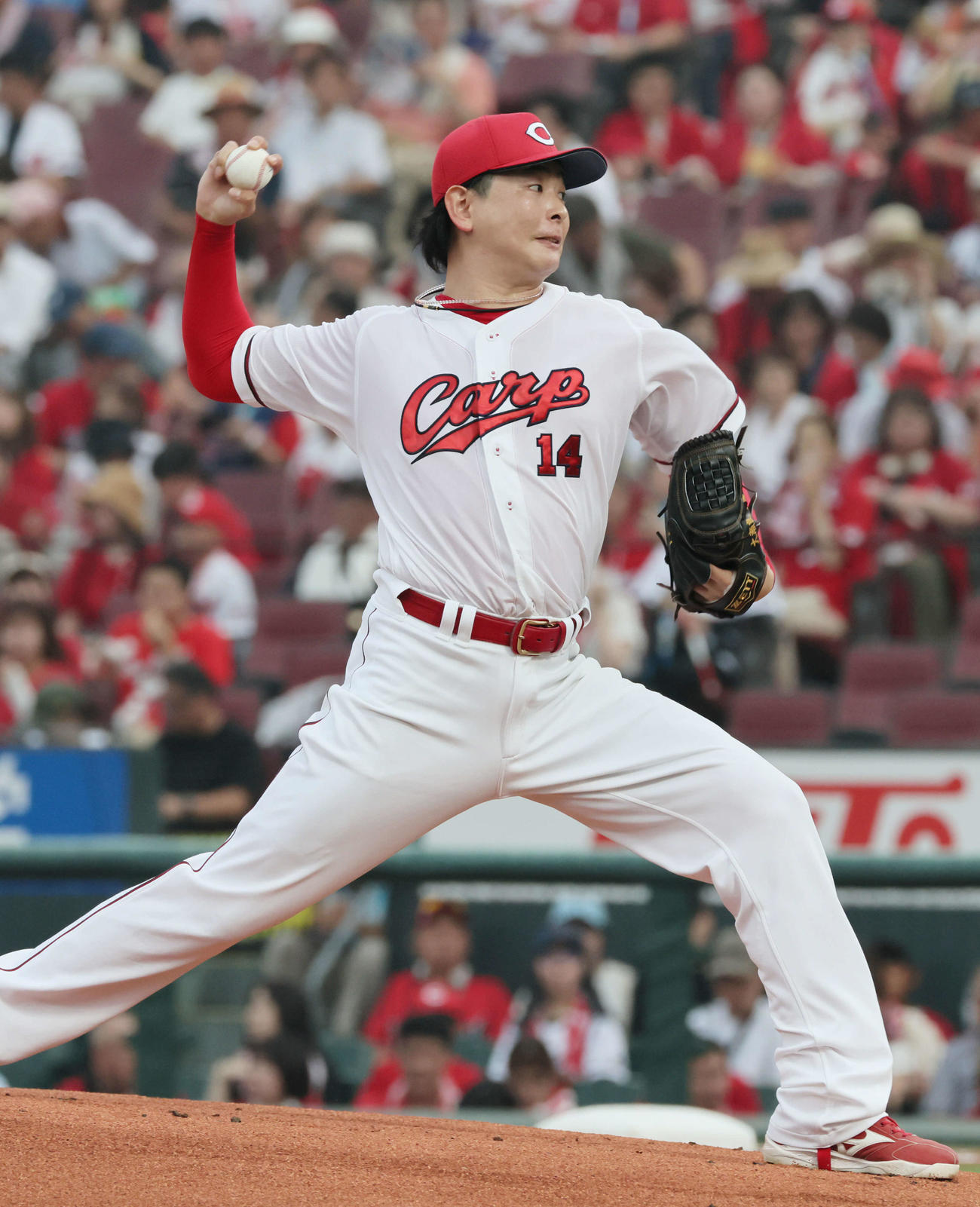 広島対ヤクルト　広島先発の大瀬良（撮影・加藤孝規）