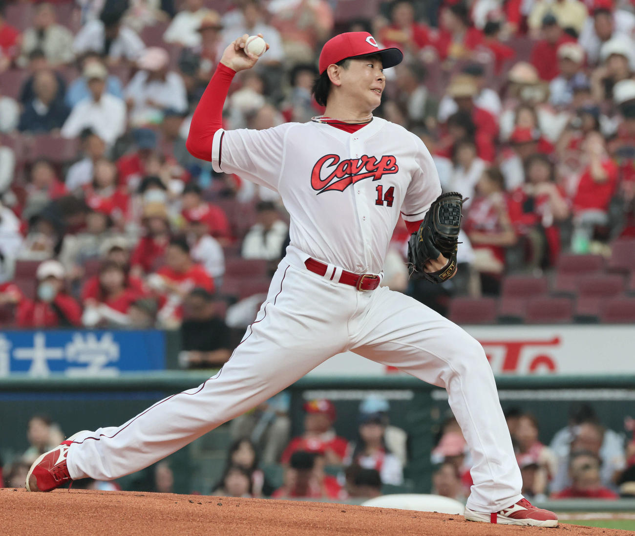 広島対ヤクルト　広島先発の大瀬良（撮影・加藤孝規）