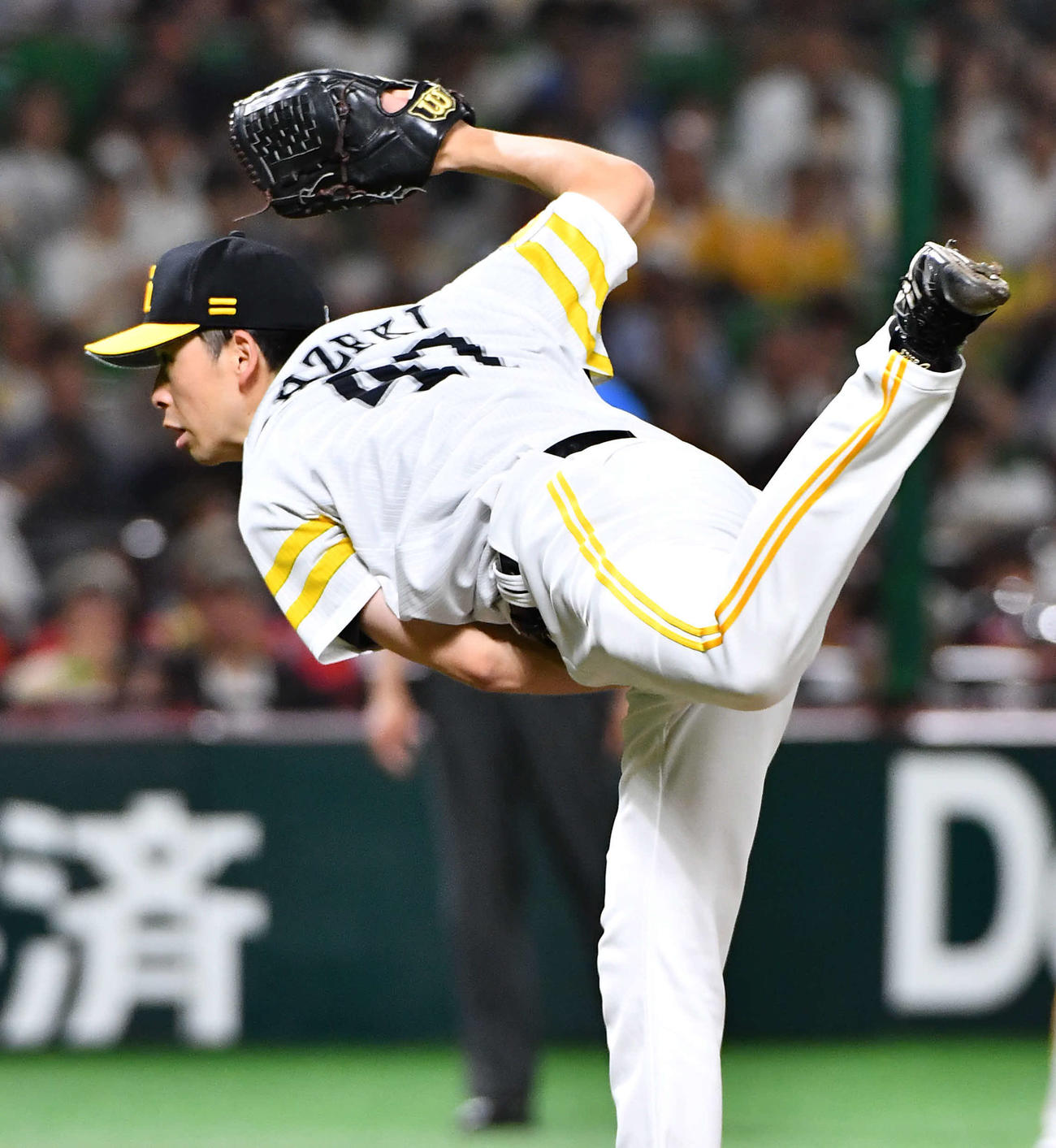 ソフトバンク対日本ハム　ソフトバンク先発の大関（撮影・岩下翔太）