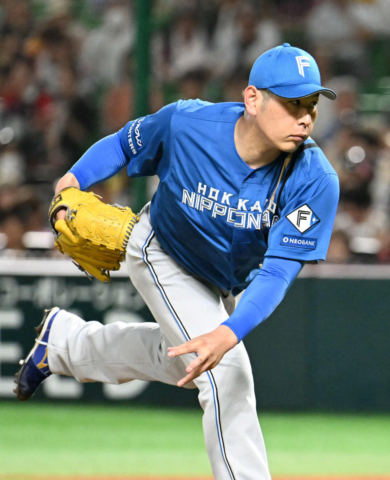 ソフトバンク対日本ハム　日本ハム先発の加藤貴（撮影・林敢治）