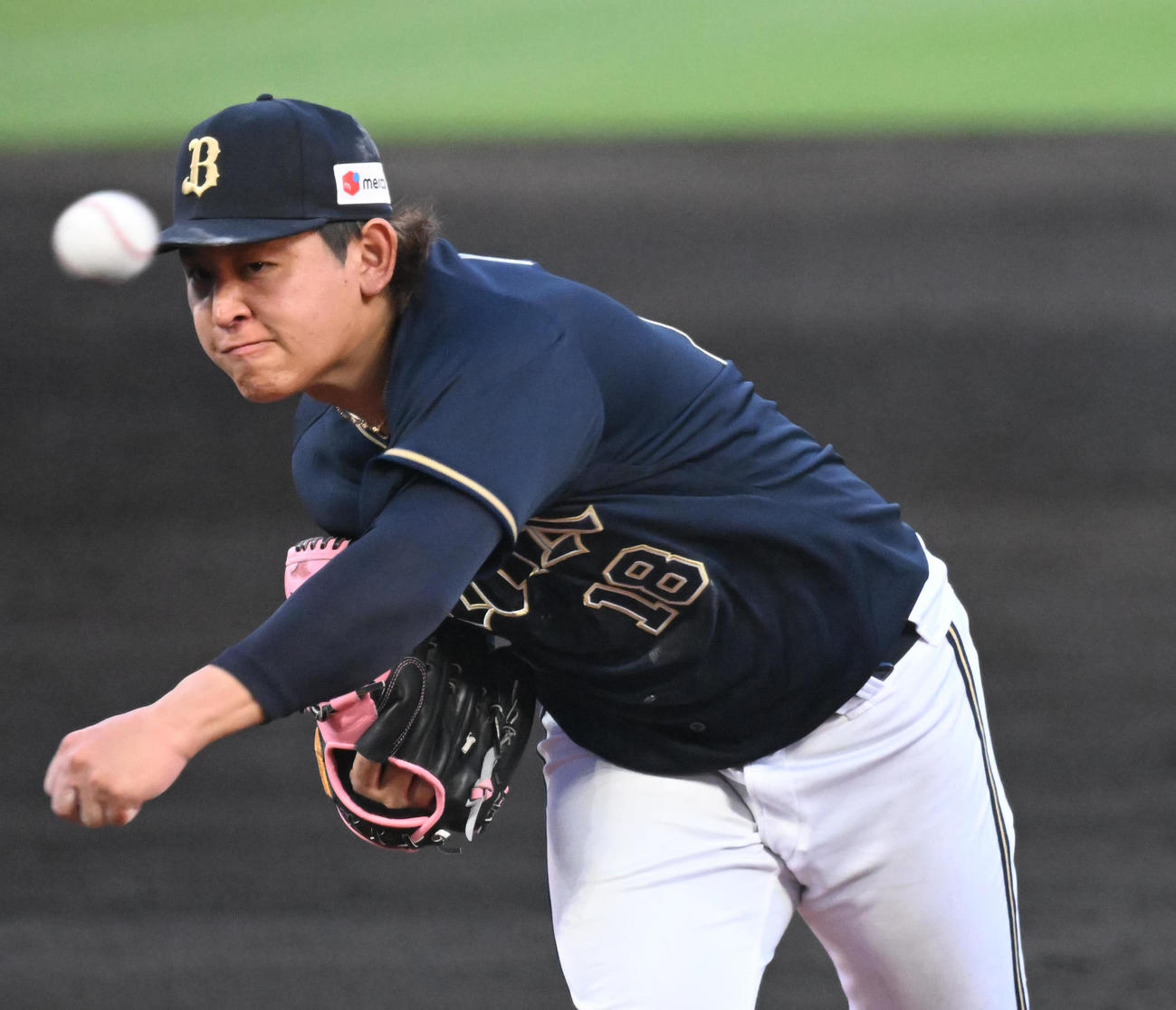 西武対オリックス　先発するオリックス宮城（撮影・和賀正仁）