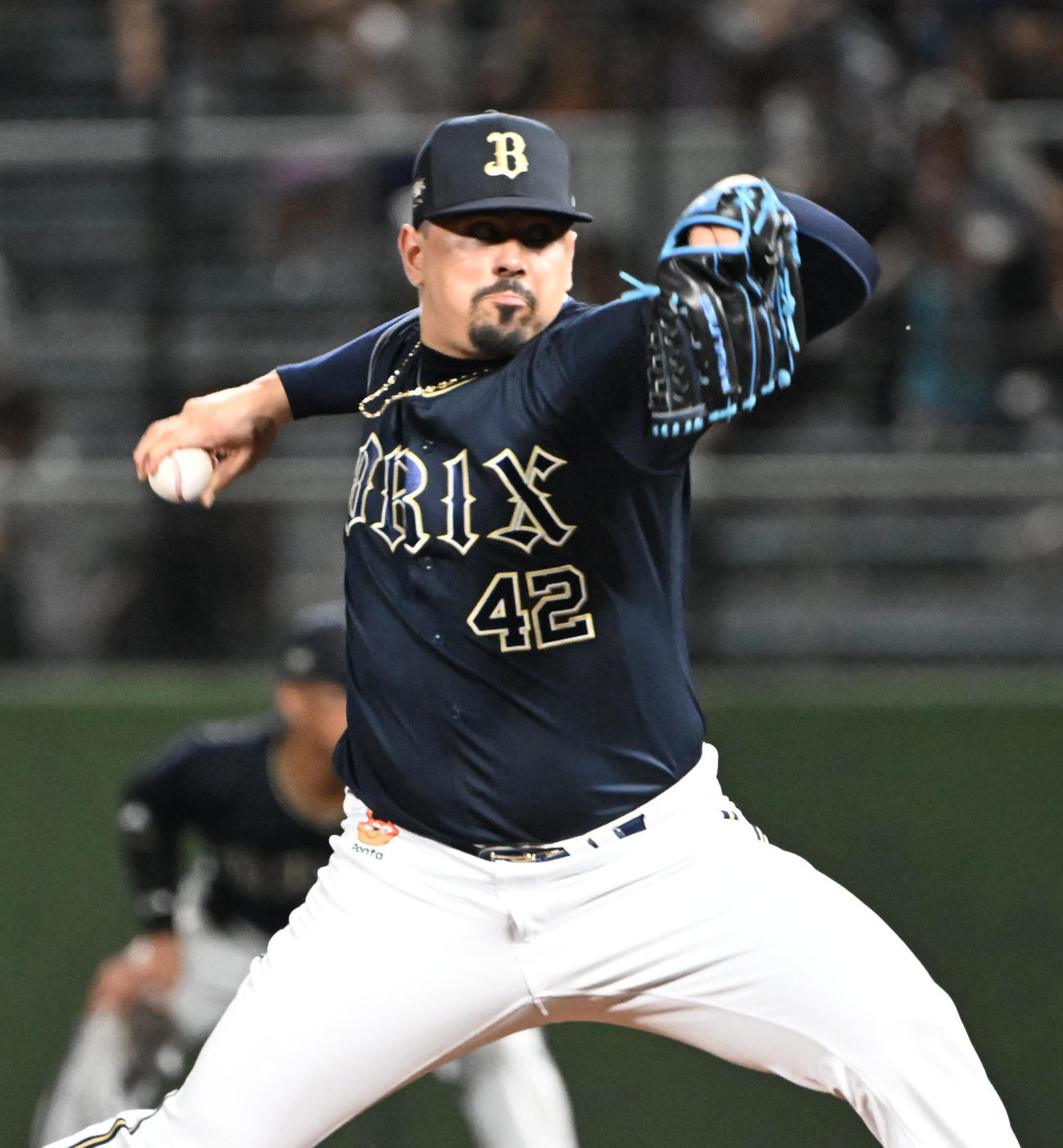 西武対オリックス　10回に登板するオリックス・マチャド（撮影・和賀正仁）