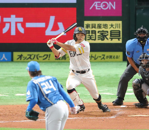 ソフトバンク】山本恵大プロ初安打 ウエスタン首位打者が待望の「H