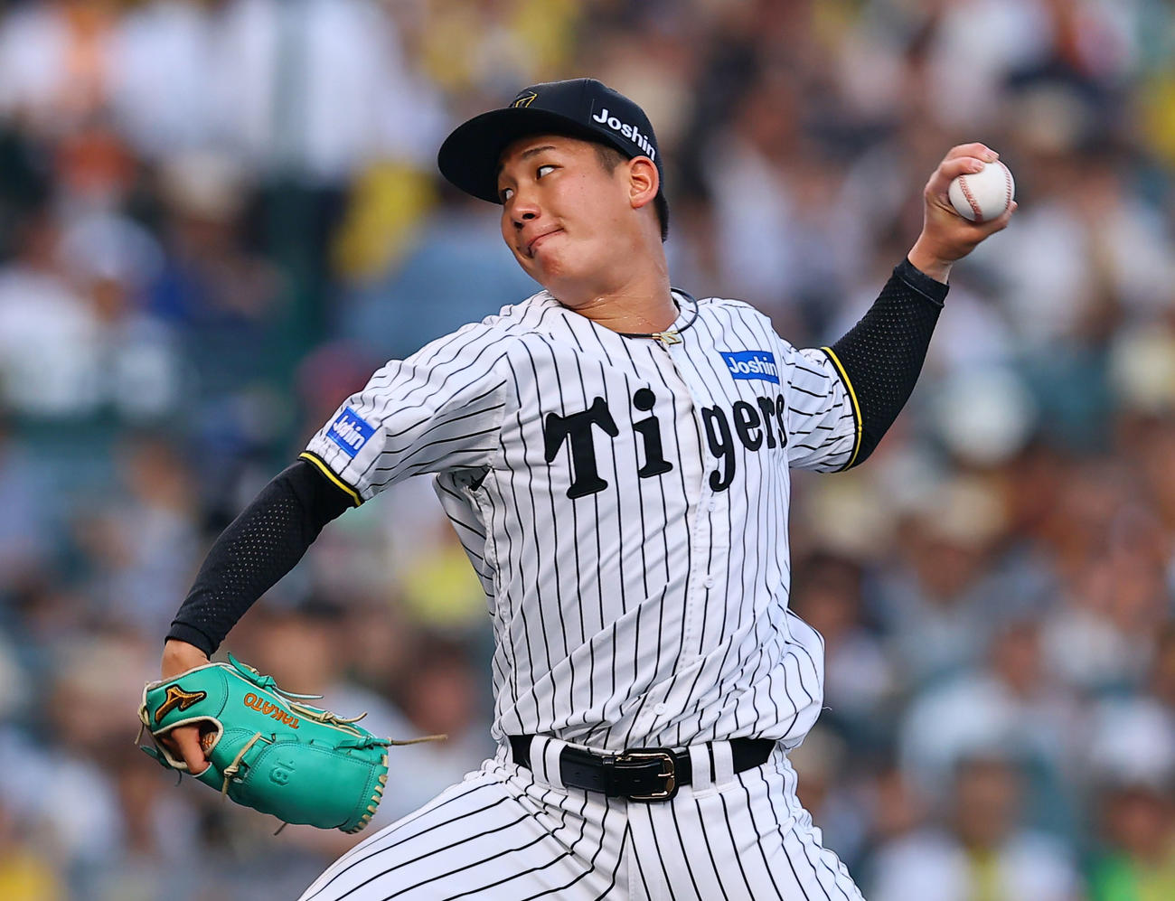 阪神対巨人　阪神先発の伊原（撮影・藤尾明華）