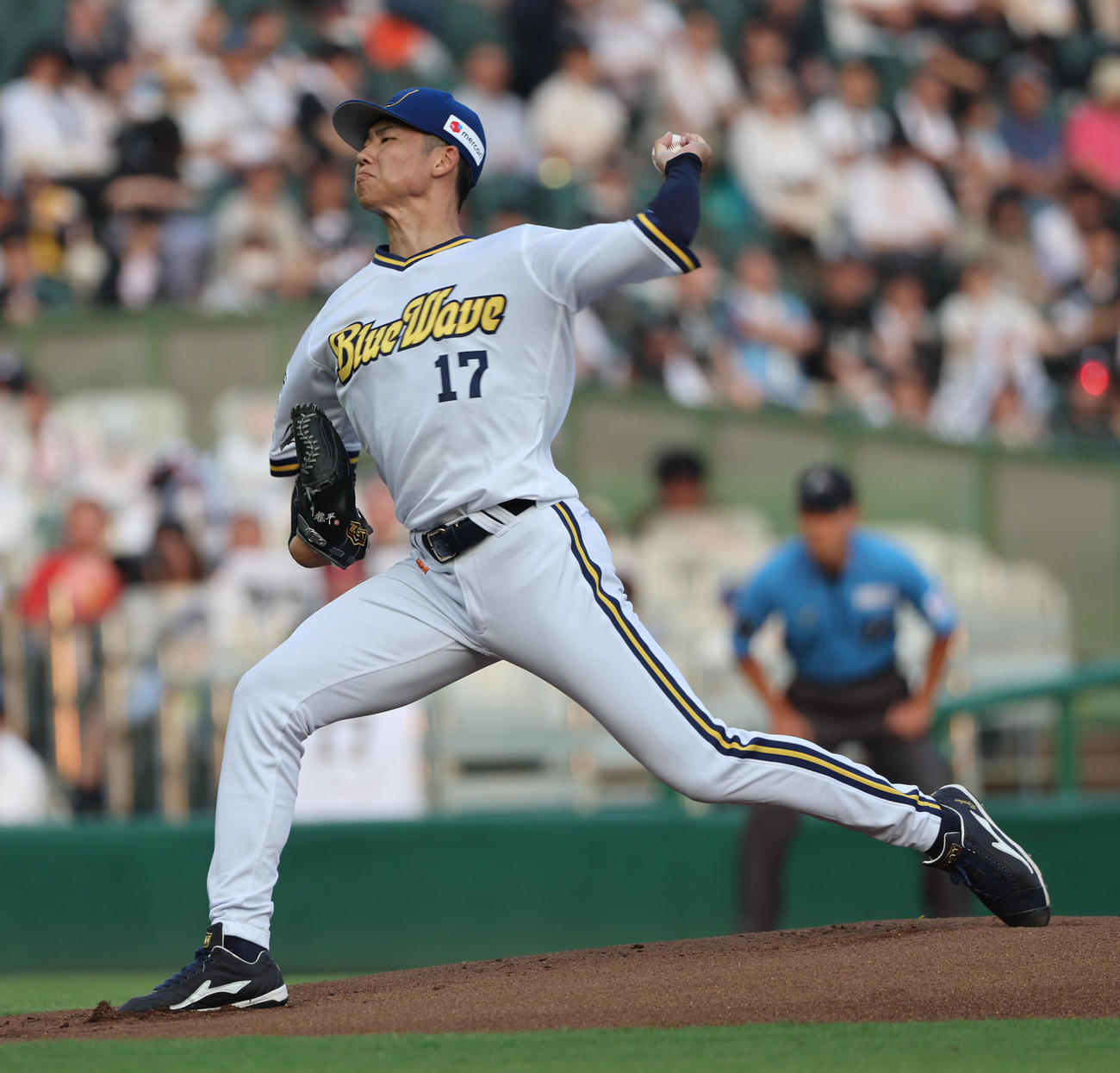 オリックス対ロッテ　オリックス先発の曽谷（撮影・西尾就之）