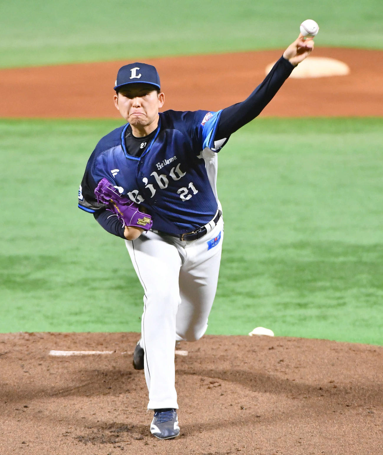 ソフトバンク対西武　西武先発の武内（撮影・岩下翔太）