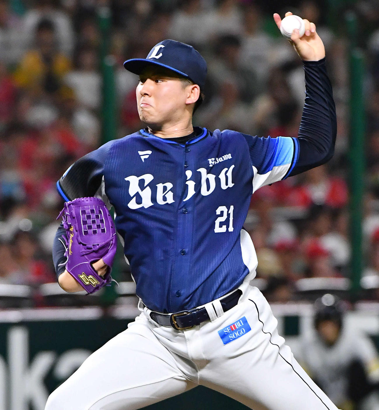 ソフトバンク対西武　西武先発の武内（撮影・岩下翔太）