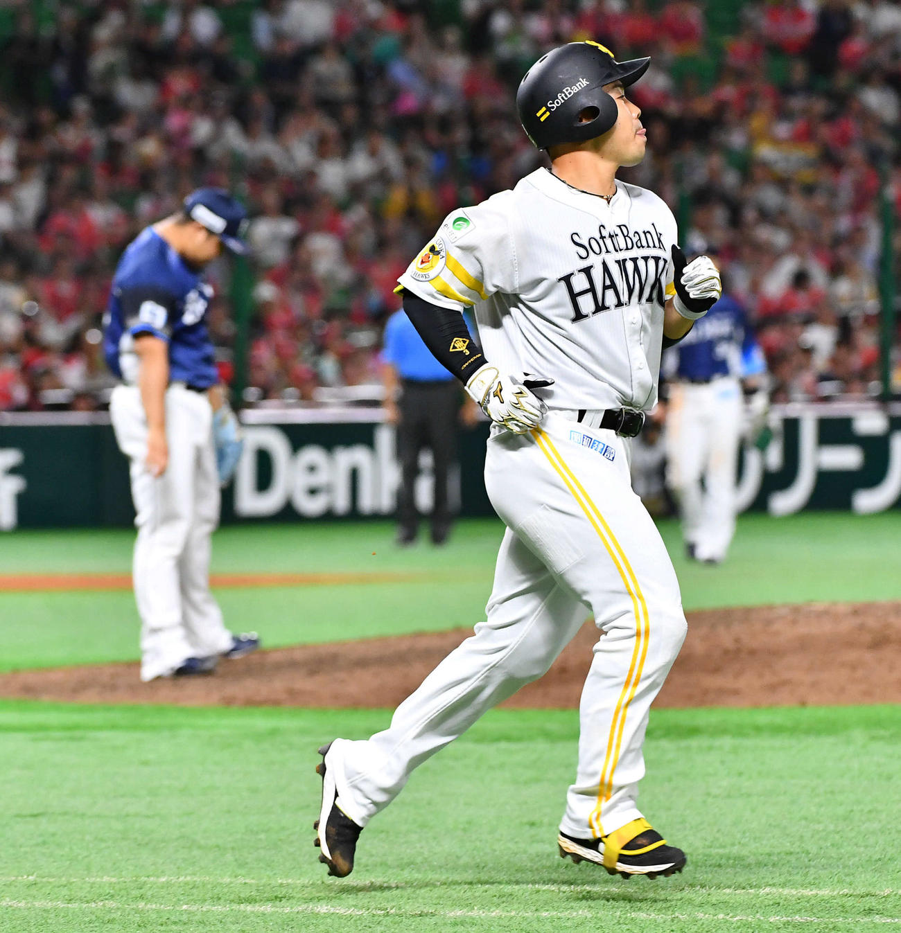 ソフトバンク対西武　9回裏ソフトバンク無死、代打の近藤は投ゴロに倒れる（撮影・岩下翔太）