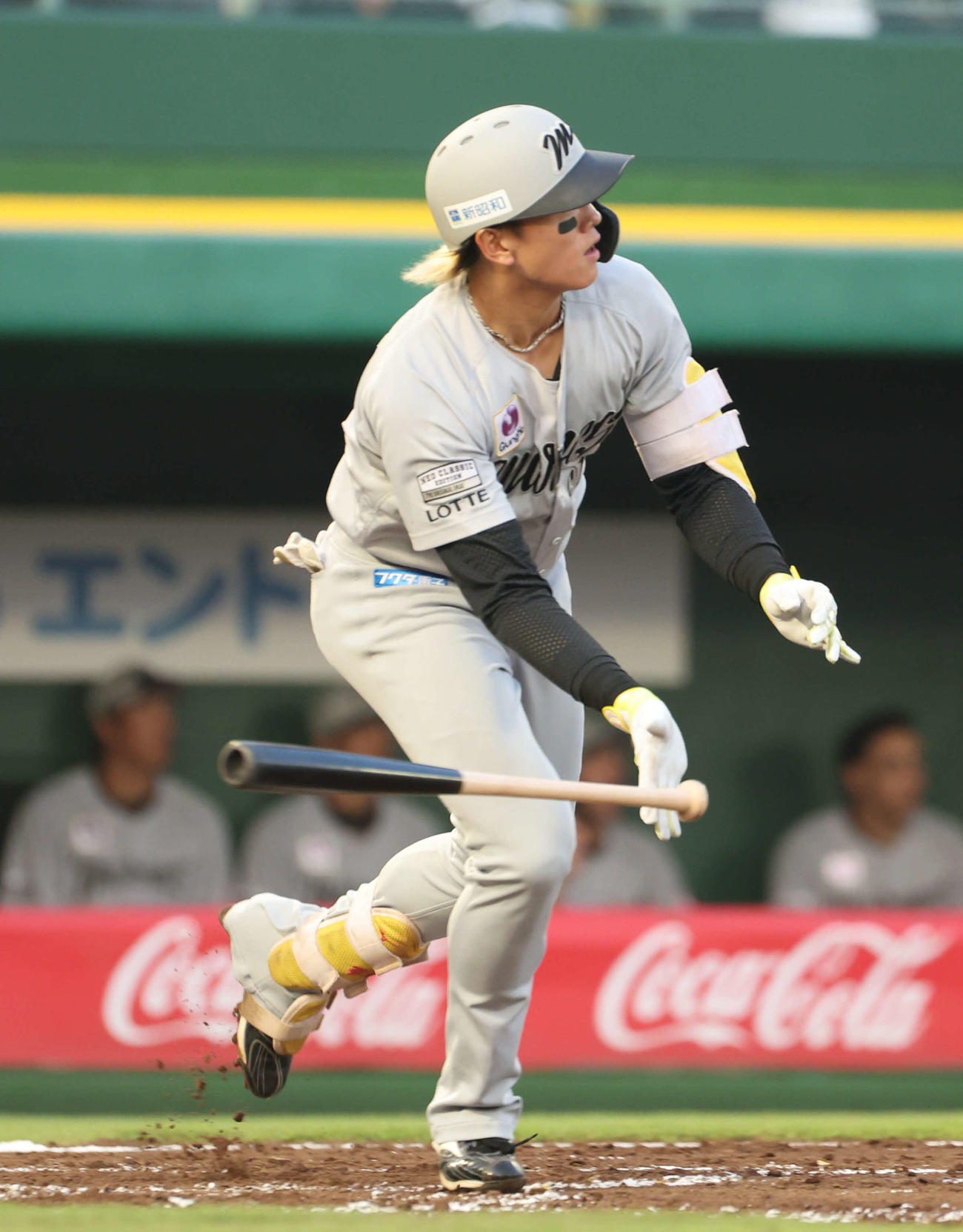 オリックス対ロッテ　4回表ロッテ無死、山本は左中間に2打席連続本塁打を放つ（撮影・西尾就之）