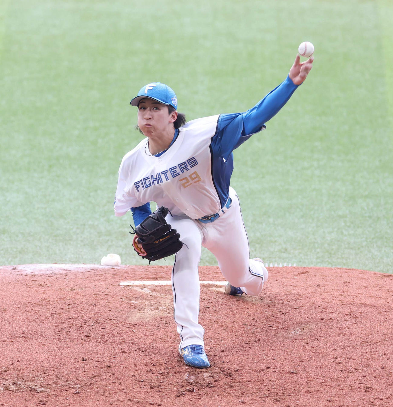 日本ハム対楽天　日本ハム先発の細野（撮影・黒川智章）