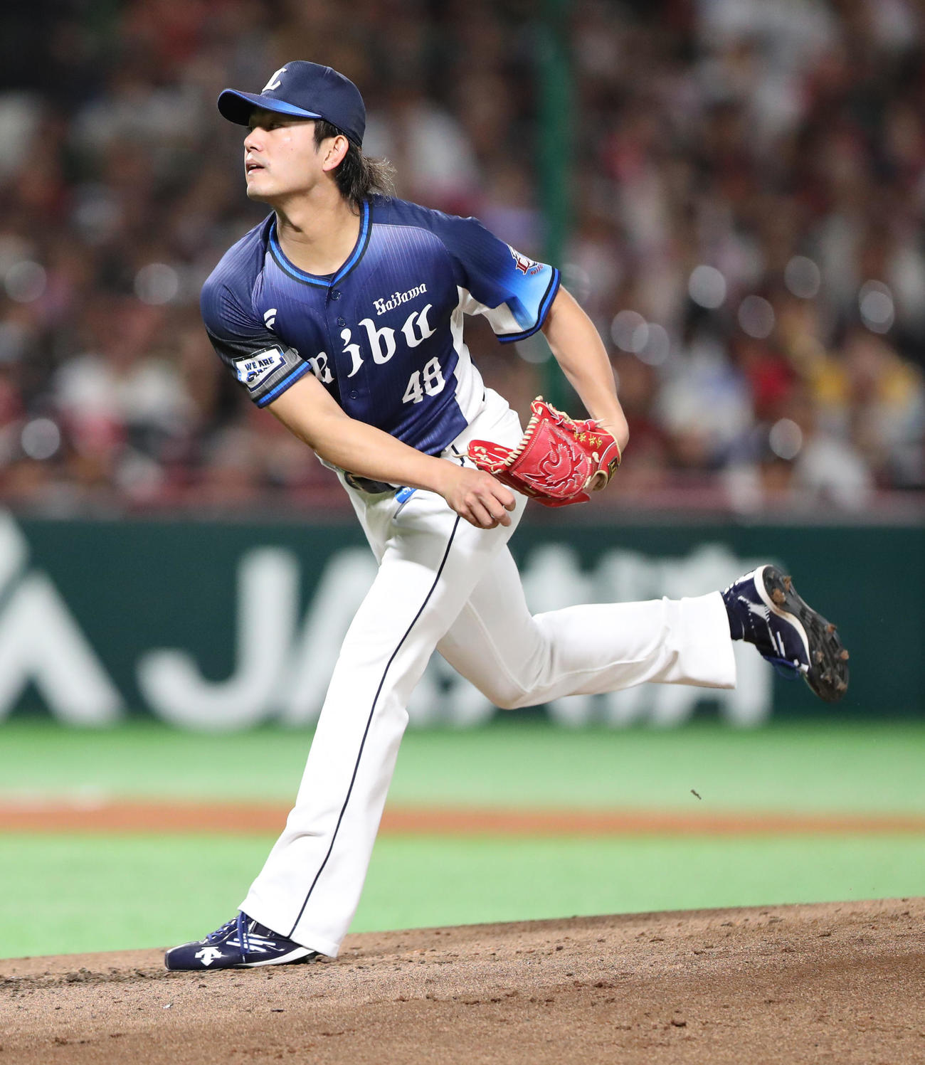ソフトバンク対西武　先発・今井（撮影・梅根麻紀）