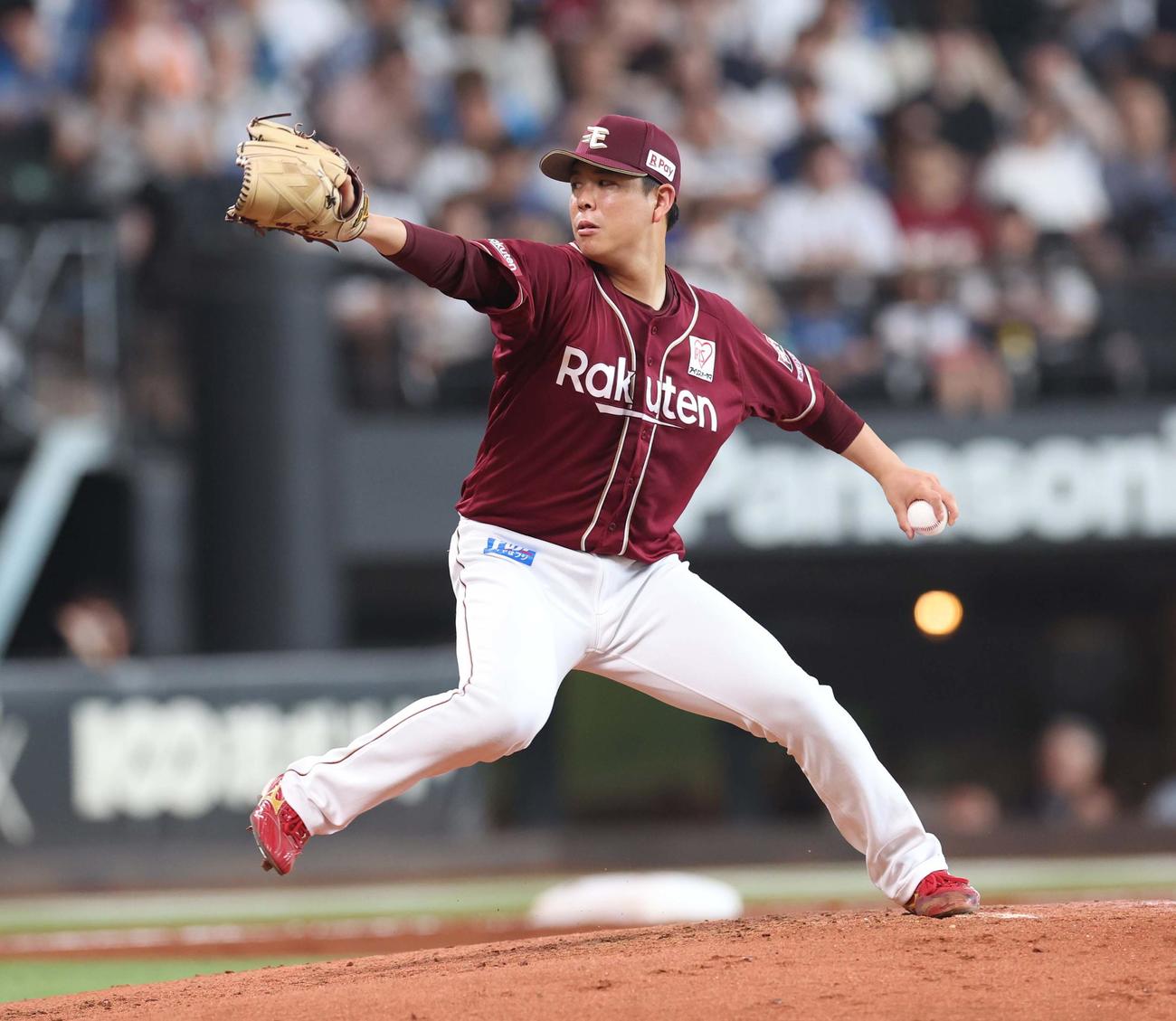 日本ハム対楽天　楽天先発の藤井（撮影・黒川智章）