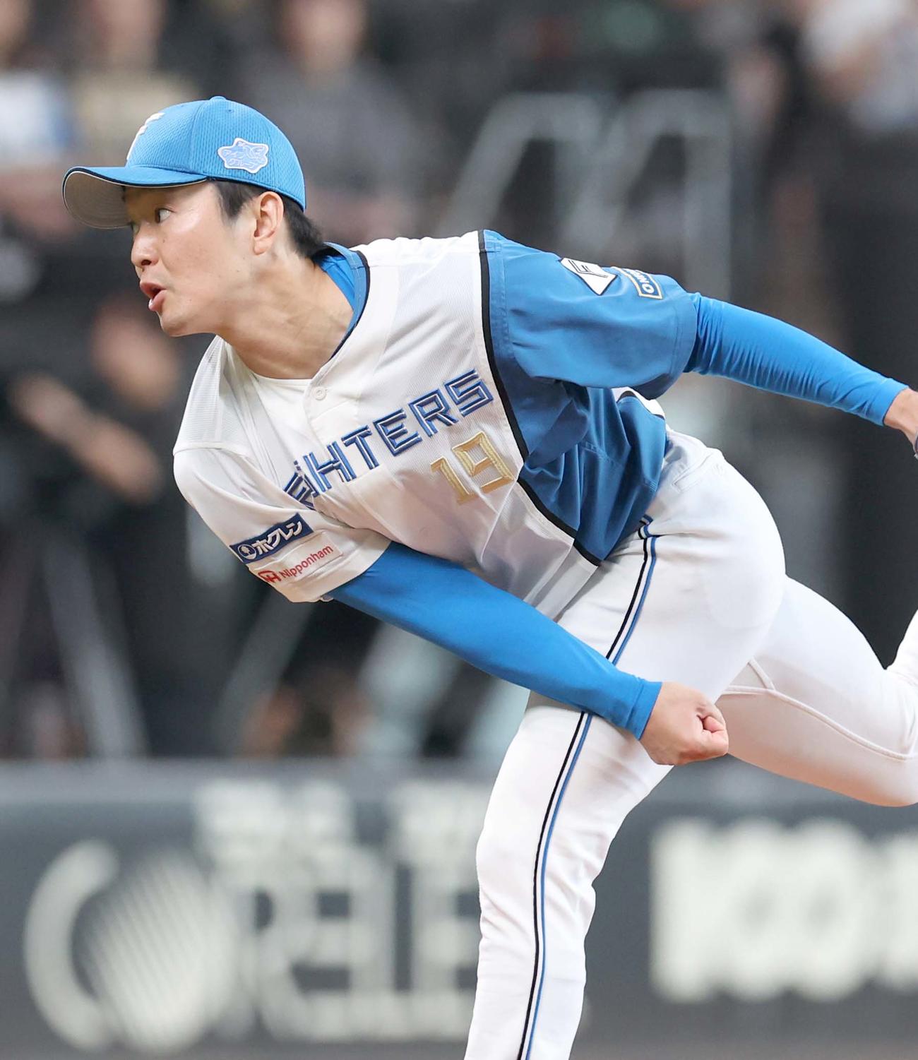 日本ハム対楽天　7回に登板し今季初勝利を挙げた玉井（撮影・黒川智章）