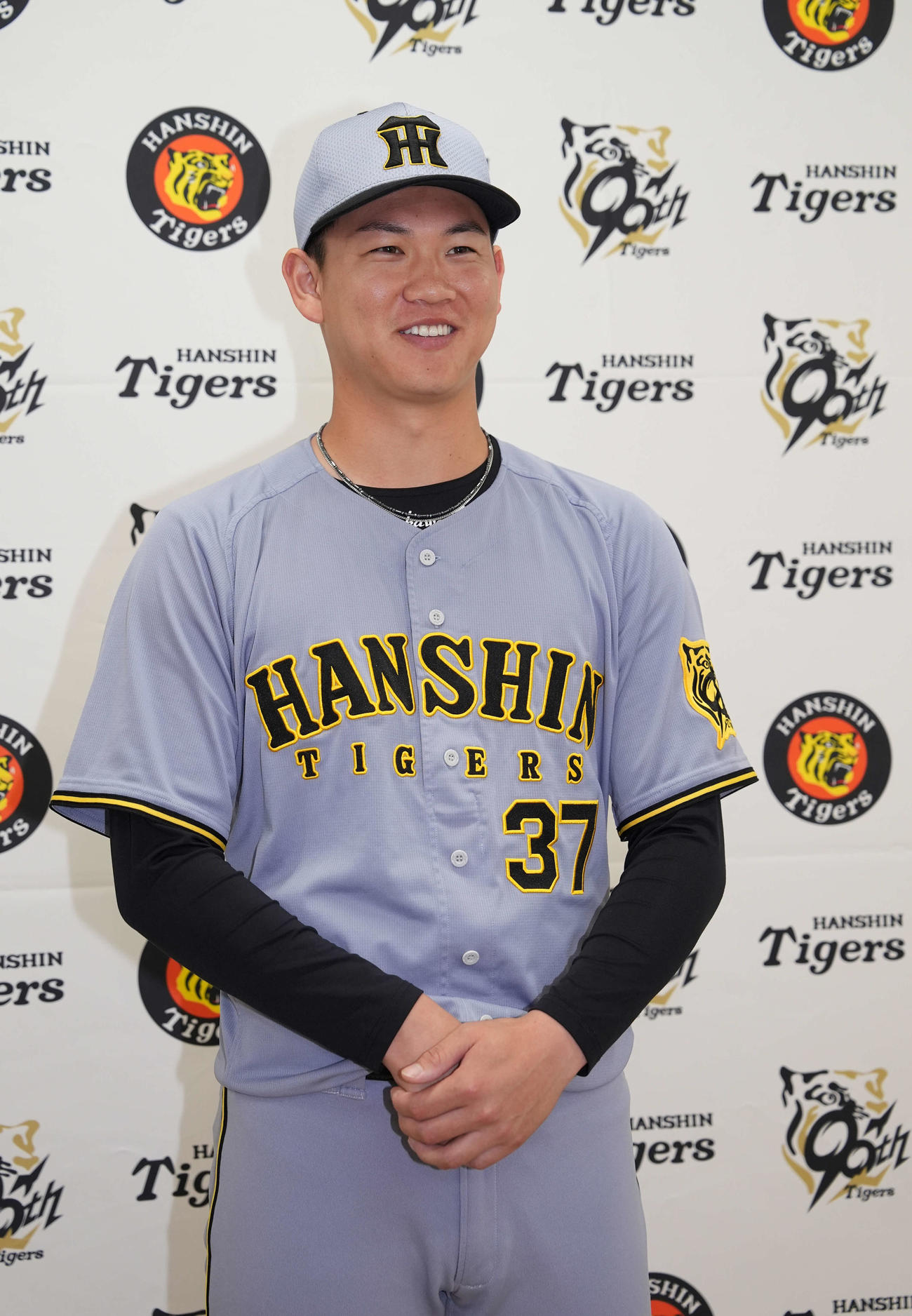 「マイナビオールスターゲーム2025」に監督選抜で選出された阪神及川（撮影・井上学）