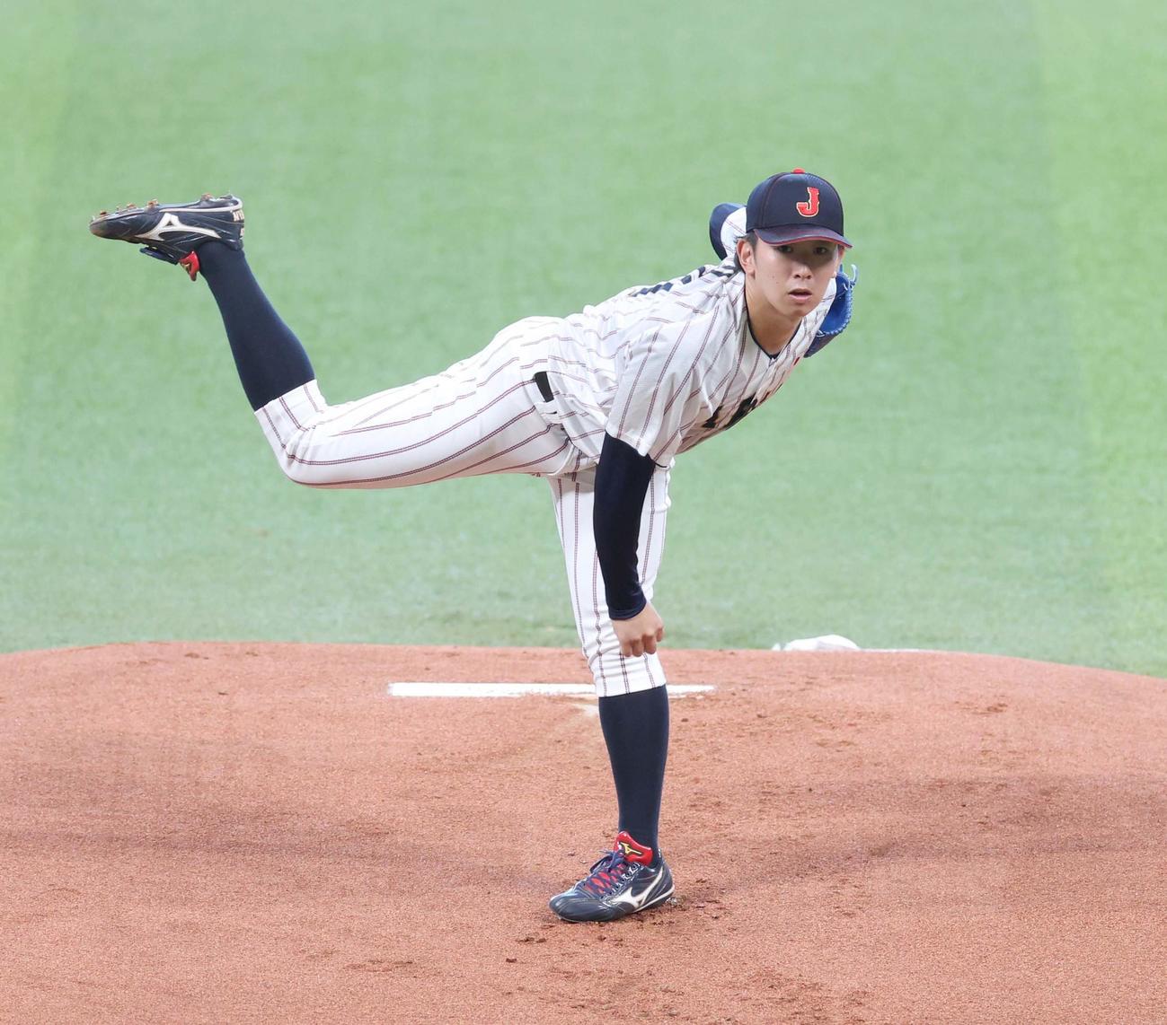 日米大学野球選手権　日本対米国　日本代表先発の伊藤（撮影・黒川智章）