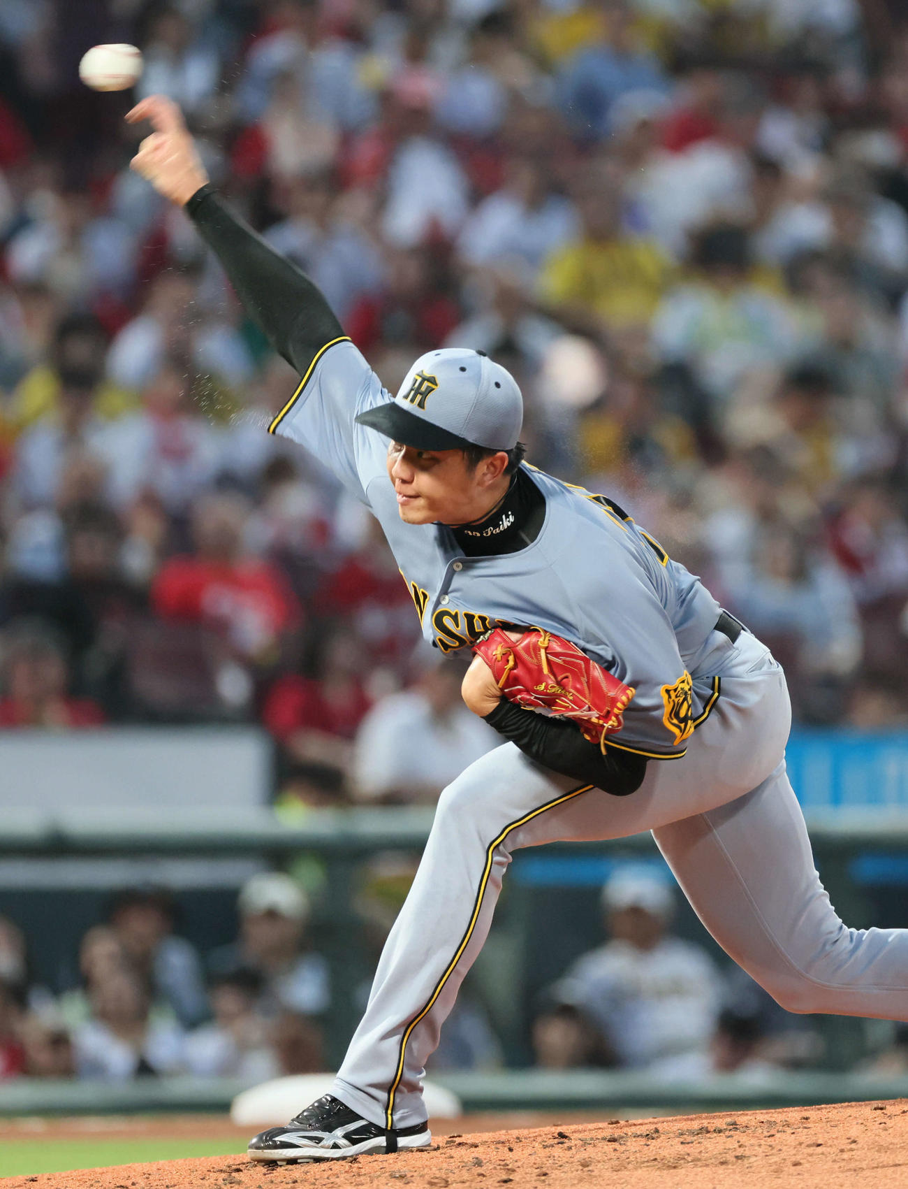 広島対阪神　阪神先発の才木（撮影・加藤孝規）