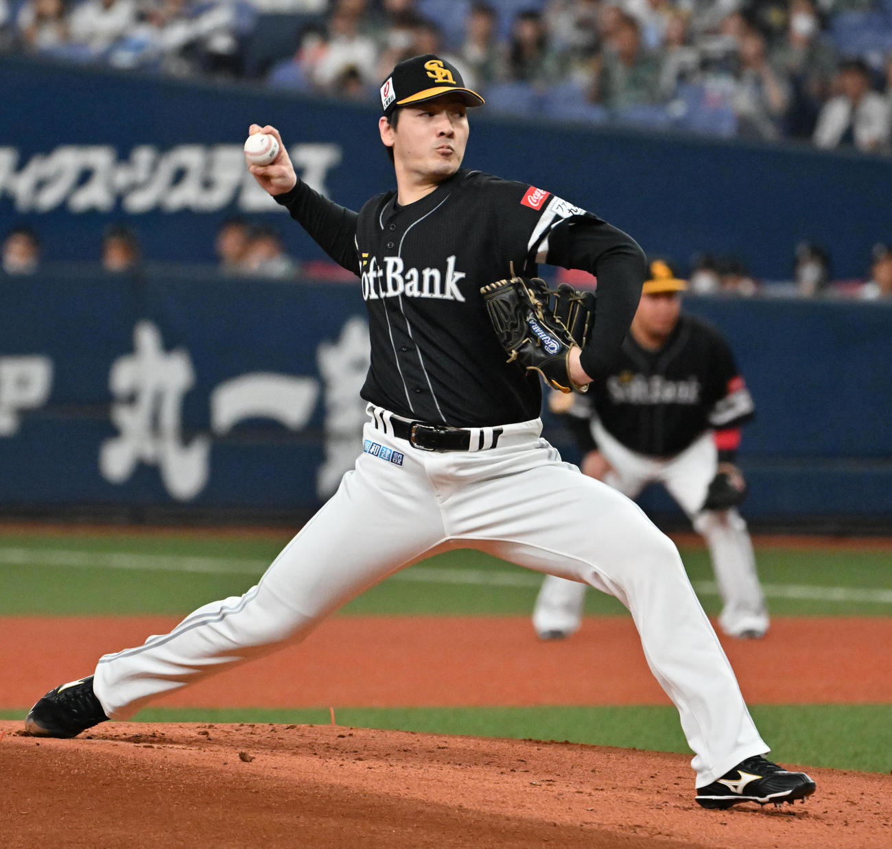 オリックス対ソフトバンク　ソフトバンク先発の有原（撮影・石井愛子）