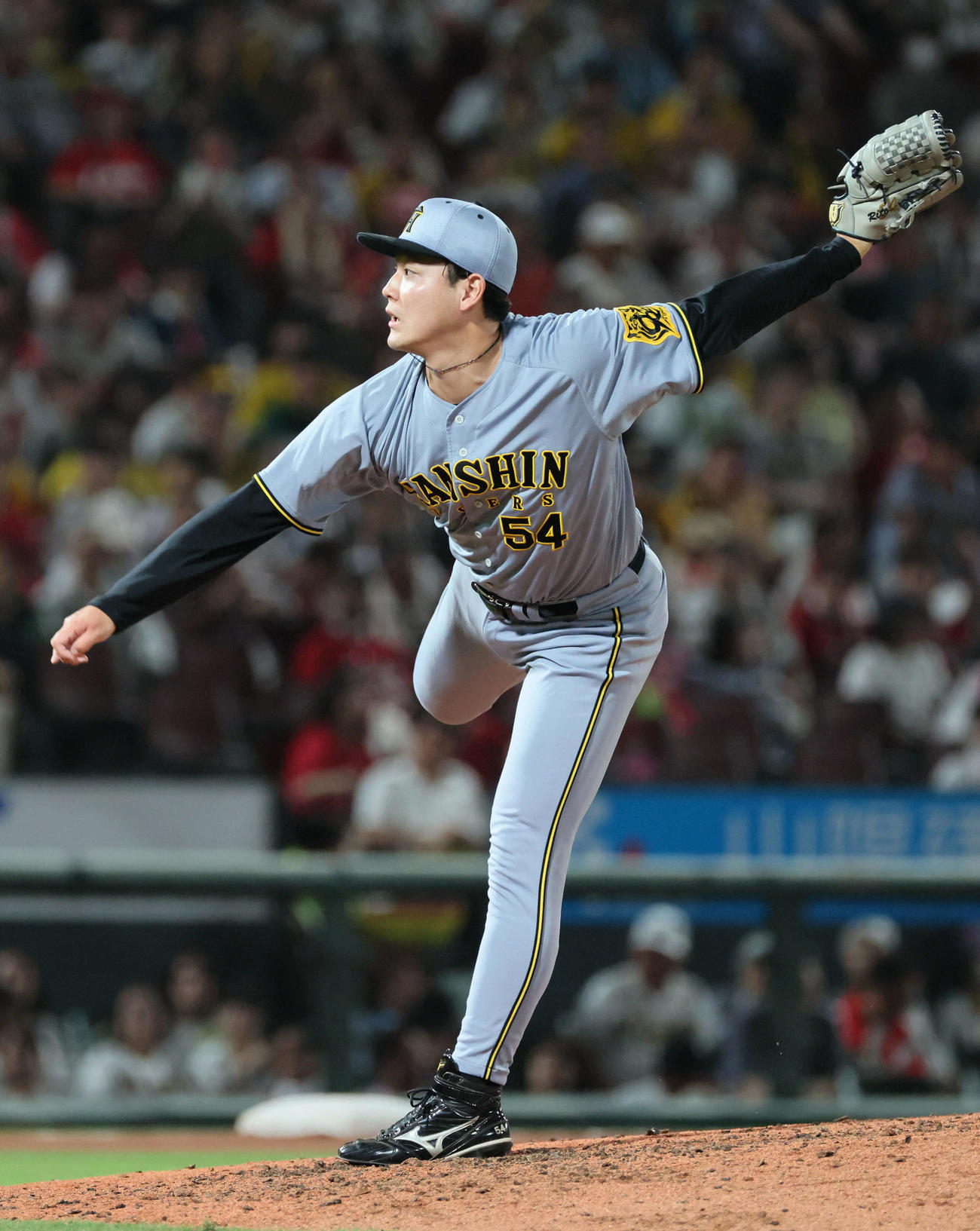 広島対阪神　8回裏広島、阪神4番手の木下（撮影・加藤孝規）