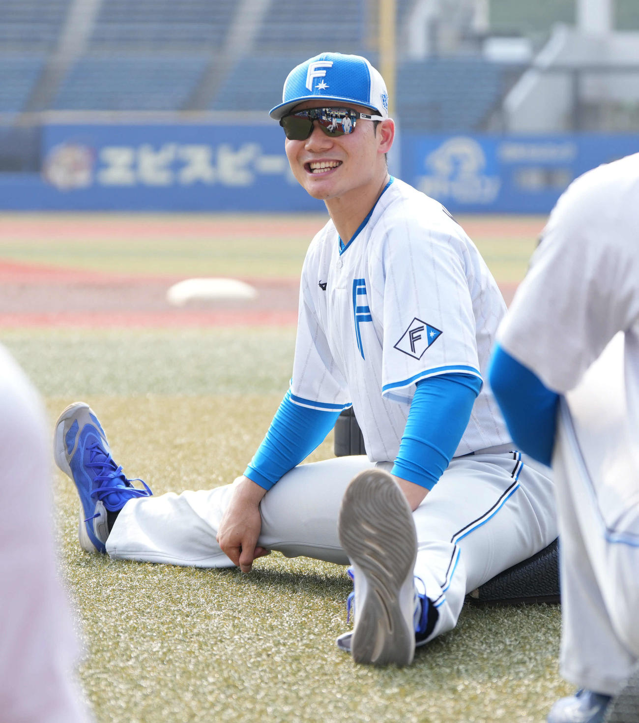 ロッテ対日本ハム　試合前の練習に臨む日本ハム清宮幸（撮影・小沢裕）