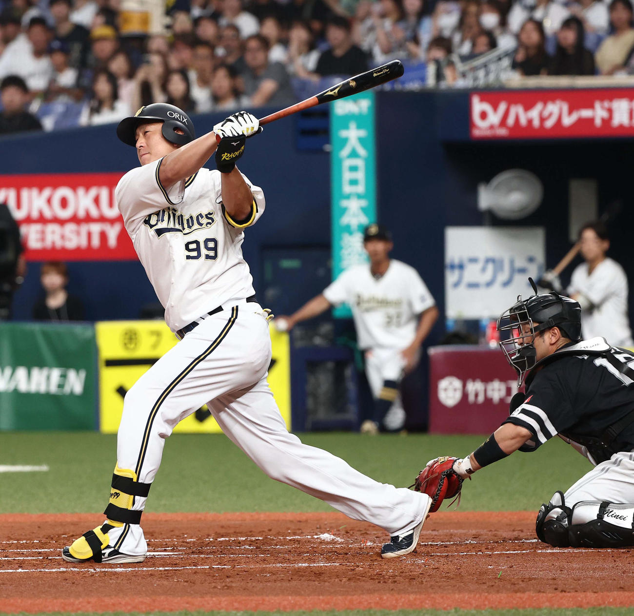 オリックス対ソフトバンク　1回裏オリックス無死満塁、杉本は三振に倒れる（撮影・上田博志）