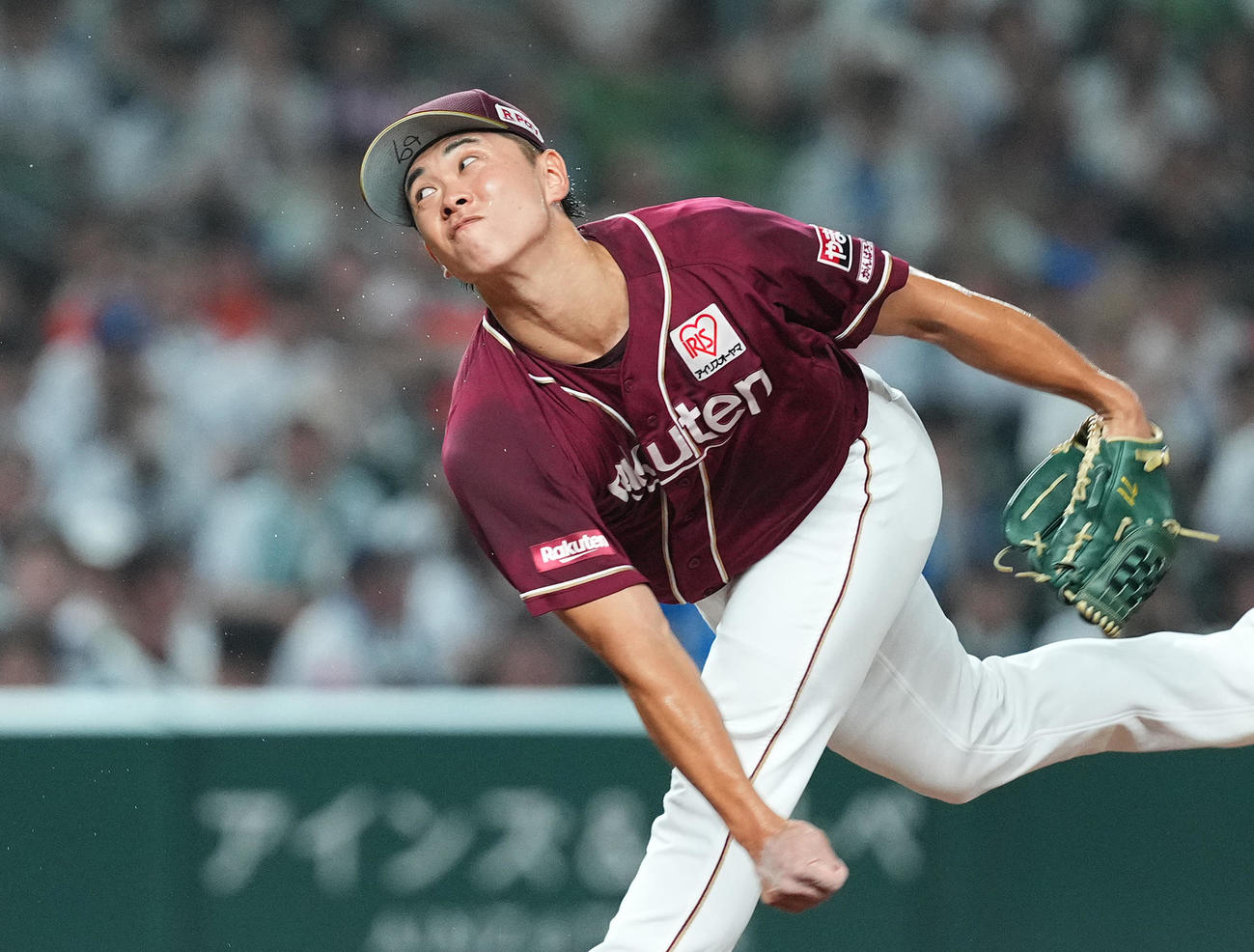 西武対楽天　4回、楽天3番手の柴田（撮影・菅敏）