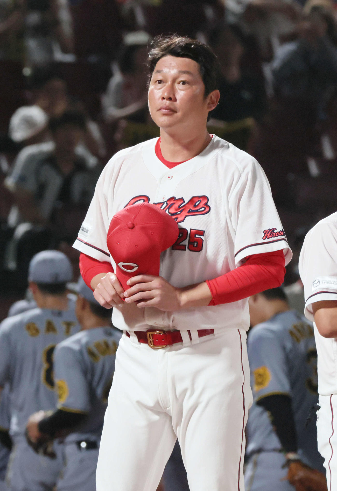 広島対阪神　敗れた新井監督（撮影・加藤孝規）