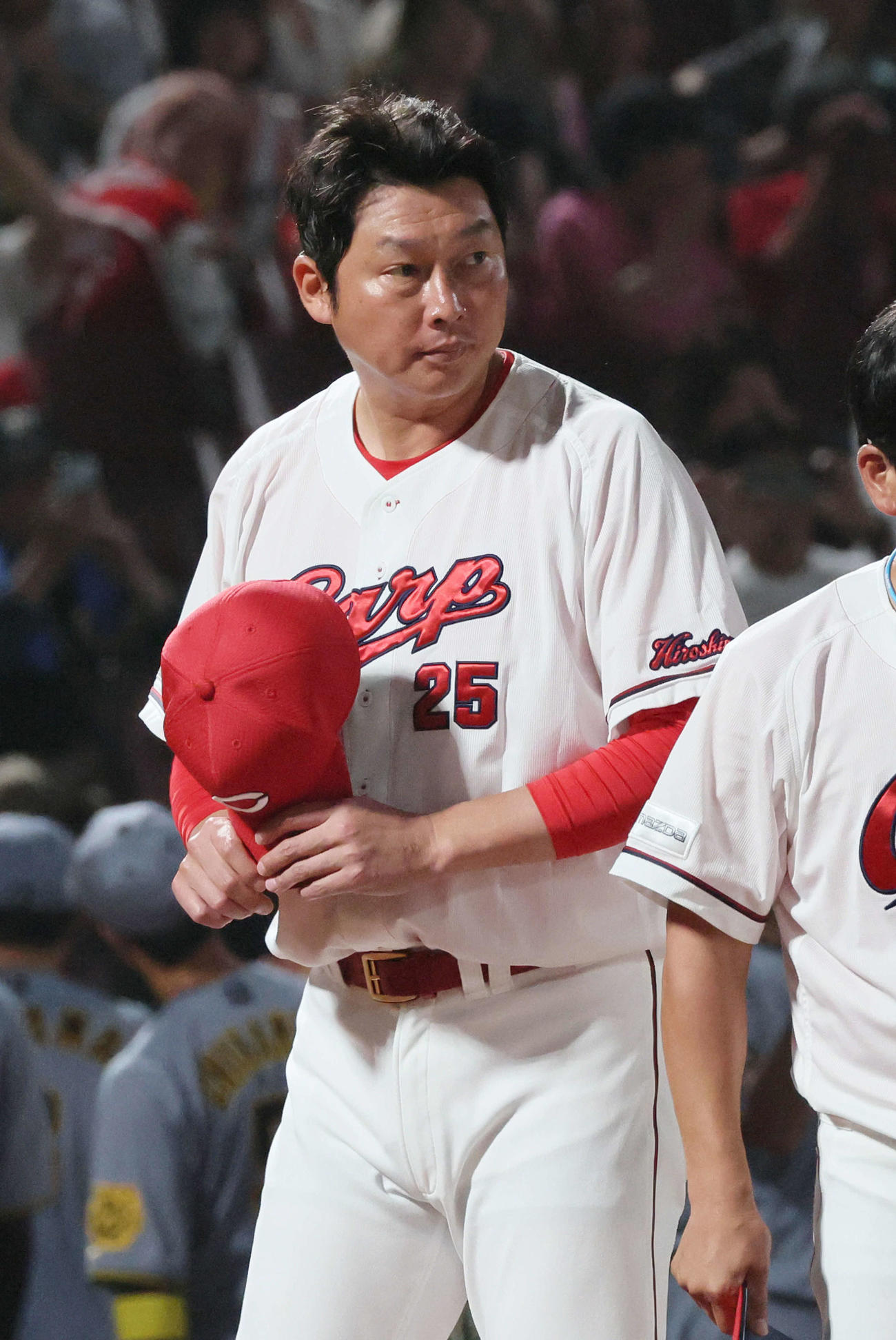 広島対阪神　敗れた新井監督（撮影・加藤孝規）