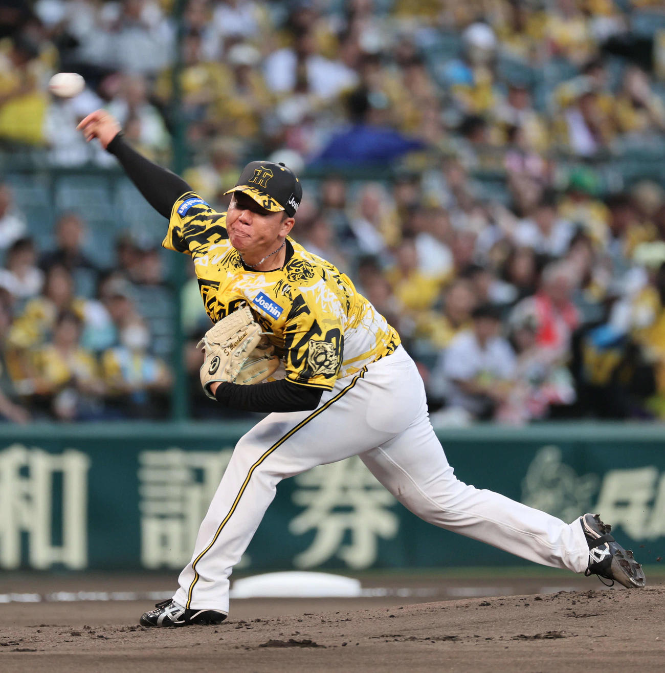 阪神対ヤクルト　阪神先発の村上（撮影・宮崎幸一)
