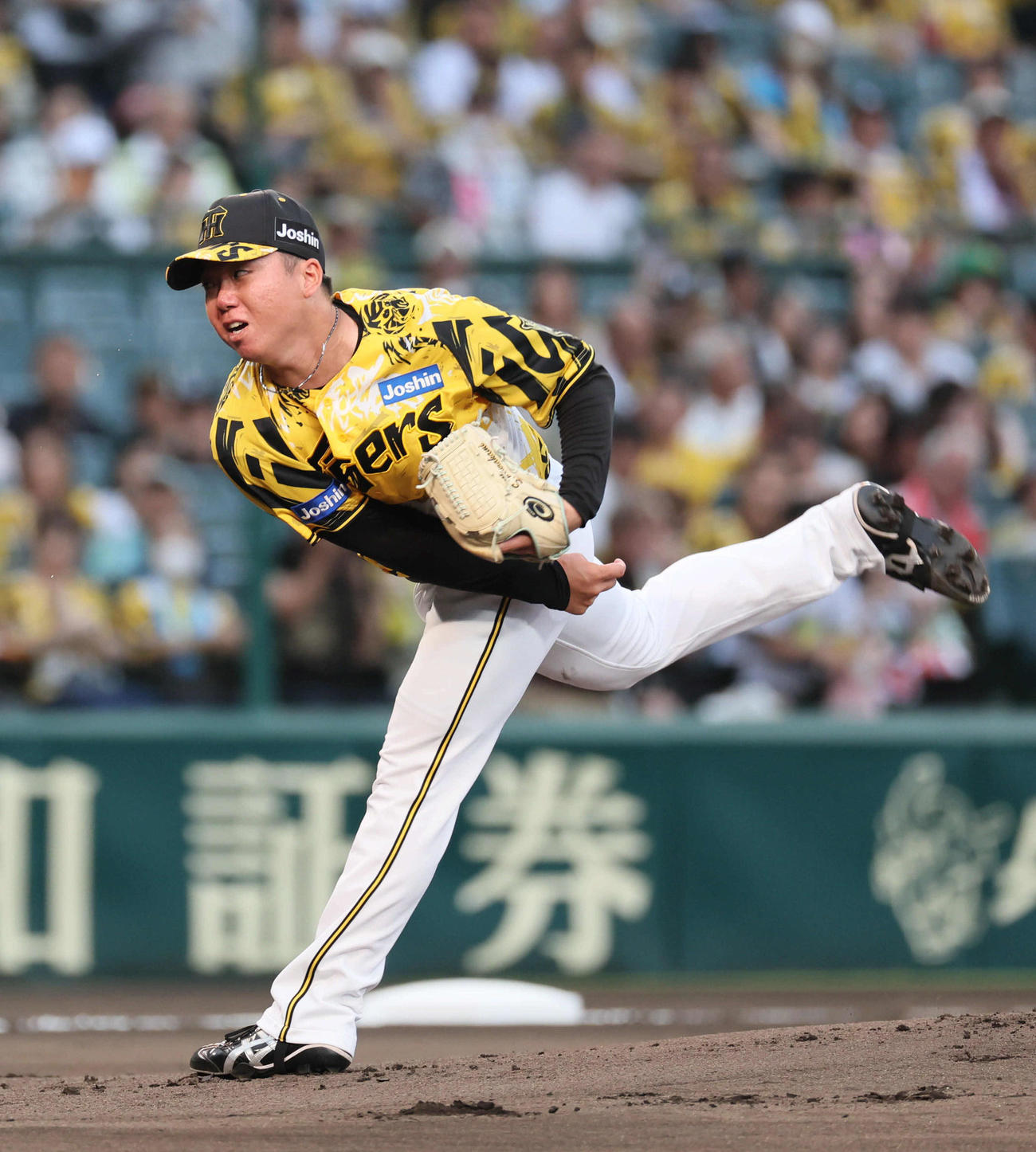 阪神対ヤクルト　阪神先発の村上（撮影・宮崎幸一)