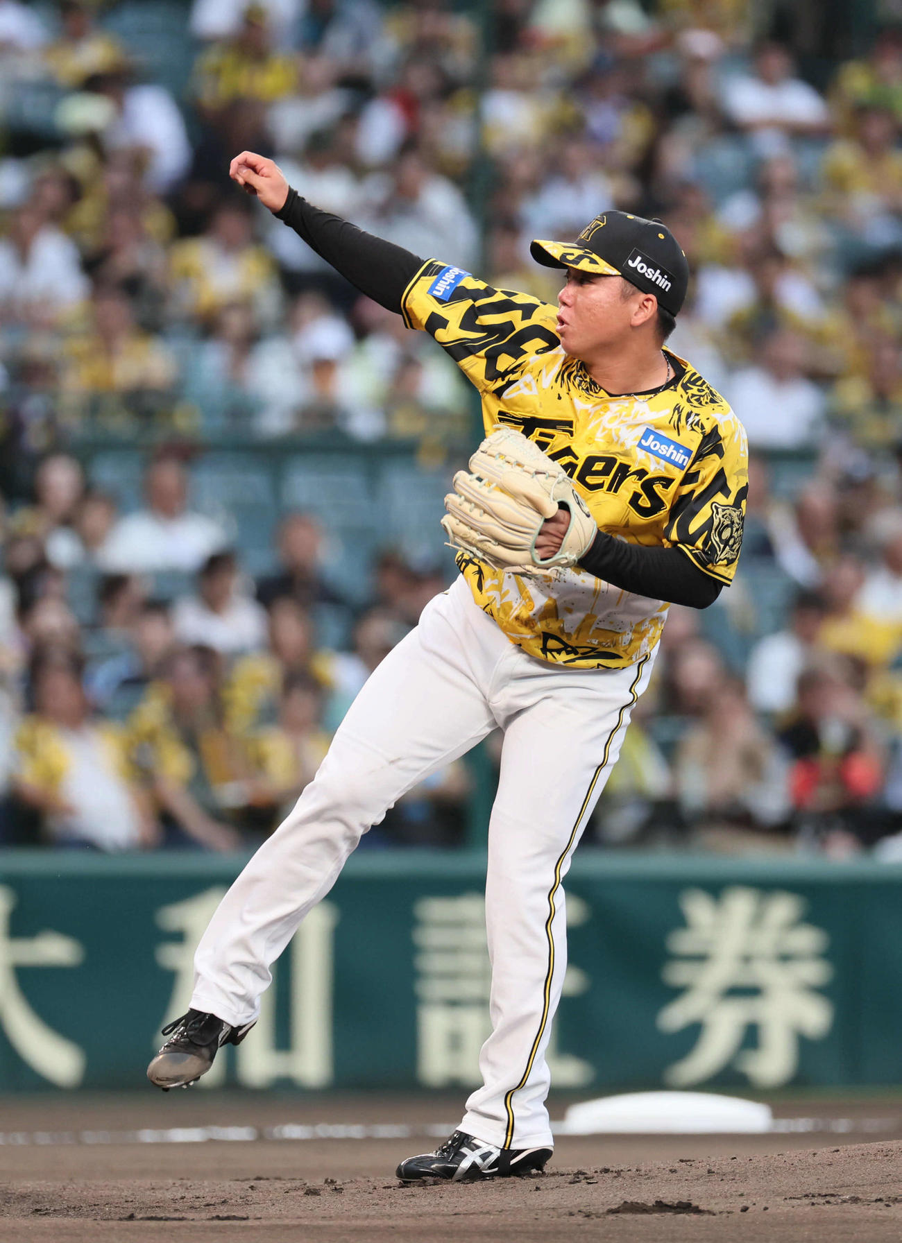 阪神対ヤクルト　阪神先発の村上（撮影・宮崎幸一)