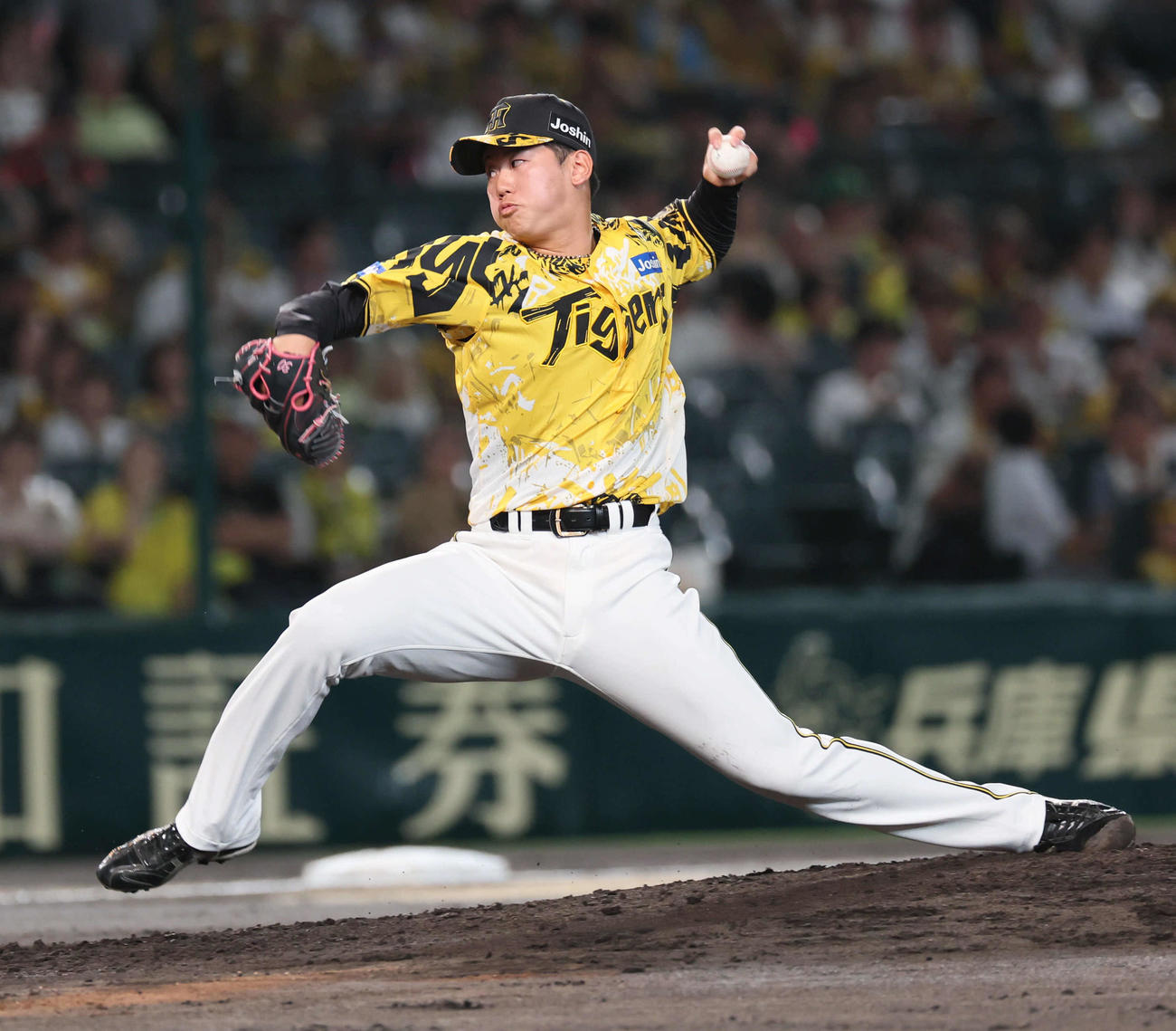 阪神対ヤクルト　阪神2番手の門別（撮影・宮崎幸一)