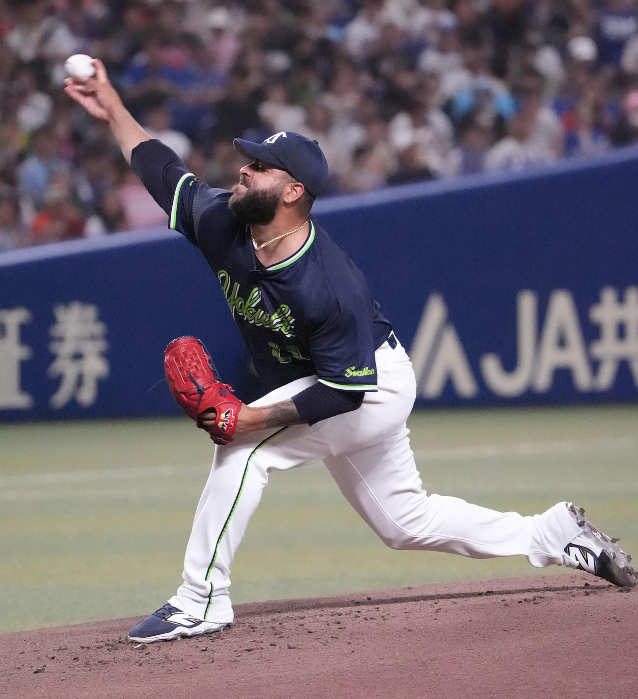 ヤクルトのペドロ・アビラ（2025年7月6日撮影）
