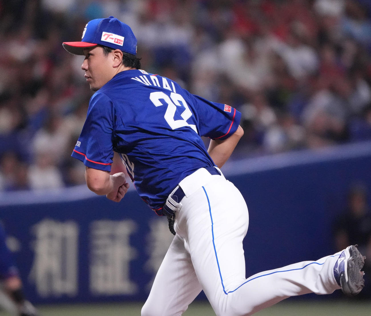 中日対広島　3回表、力投する中日先発の大野（撮影・森本幸一）