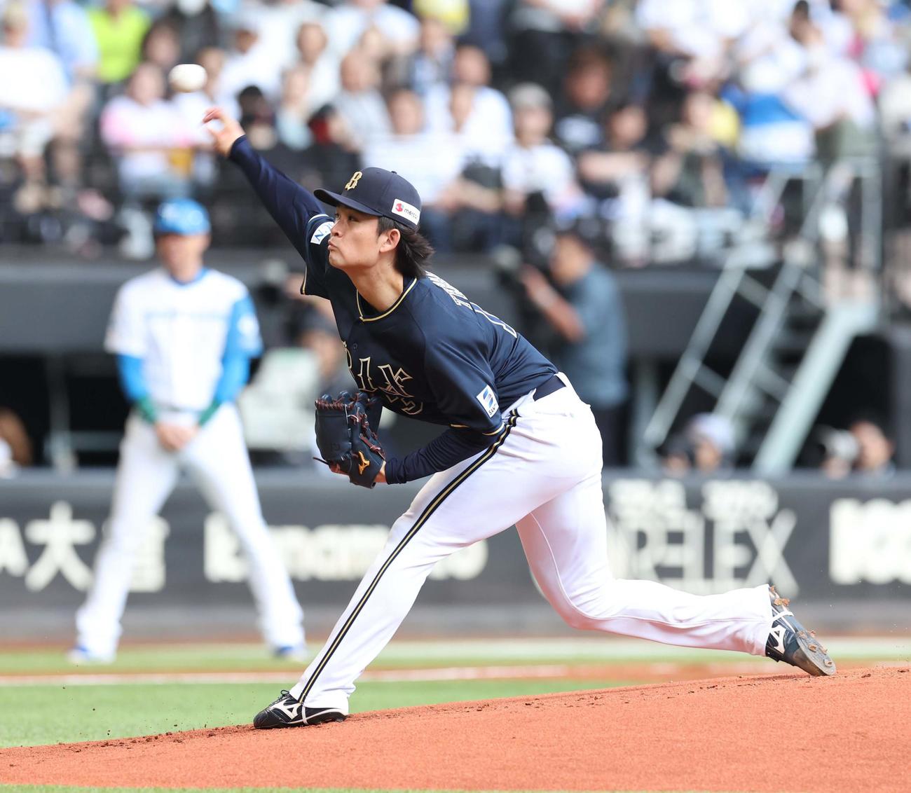 日本ハム対オリックス　オリックス先発の寺西（撮影・黒川智章）