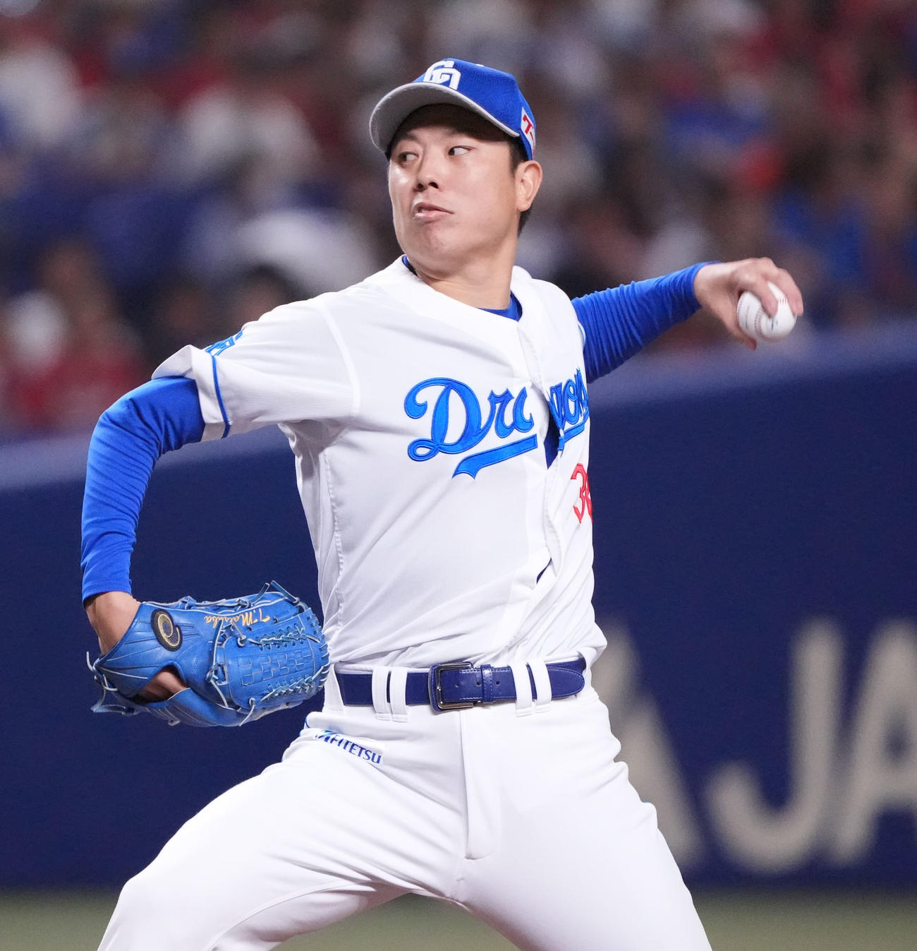 中日松葉貴大（2025年7月13日撮影）