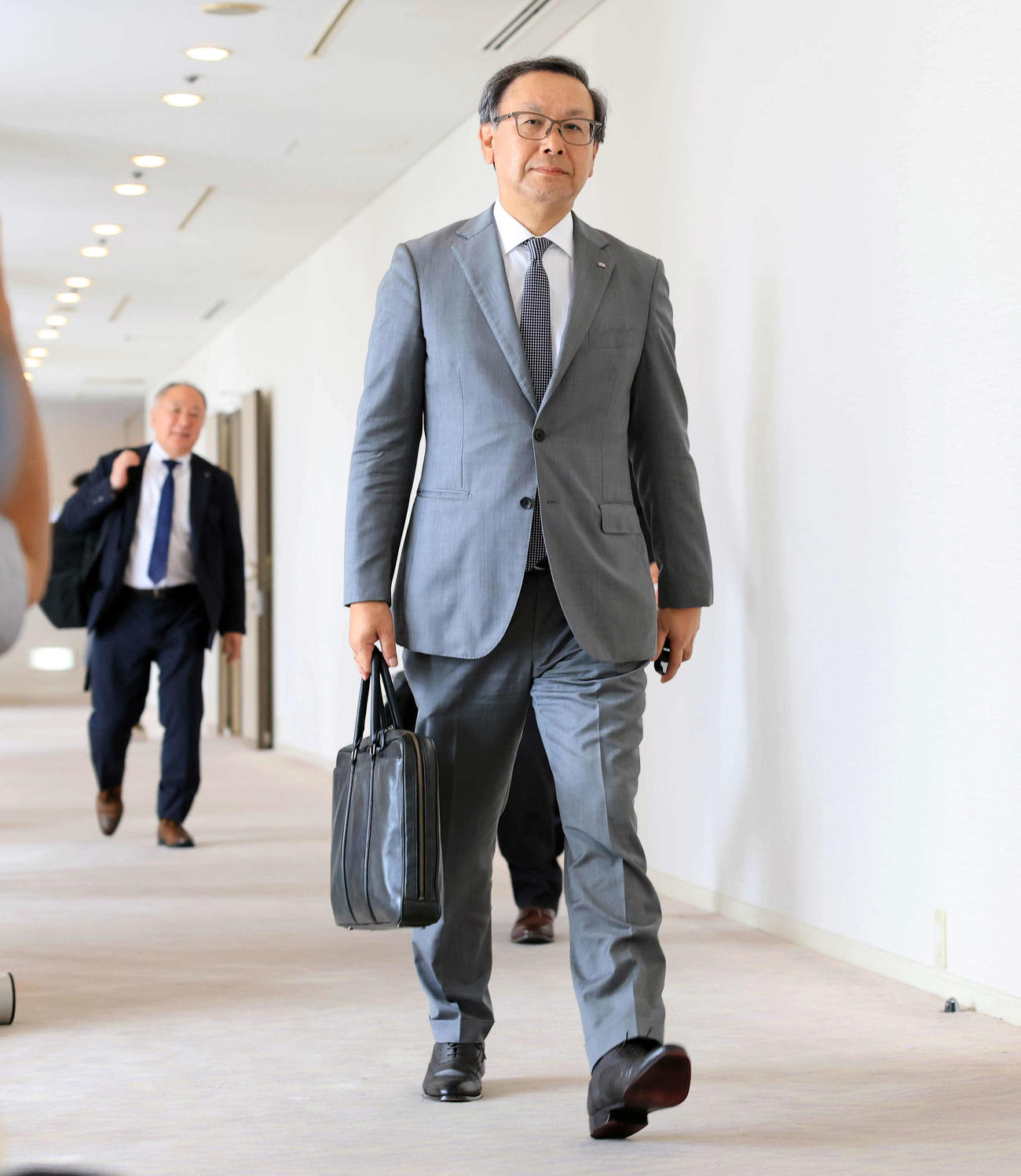 オーナー会議に臨む日本ハム井川オーナー（撮影・浅見桂子）