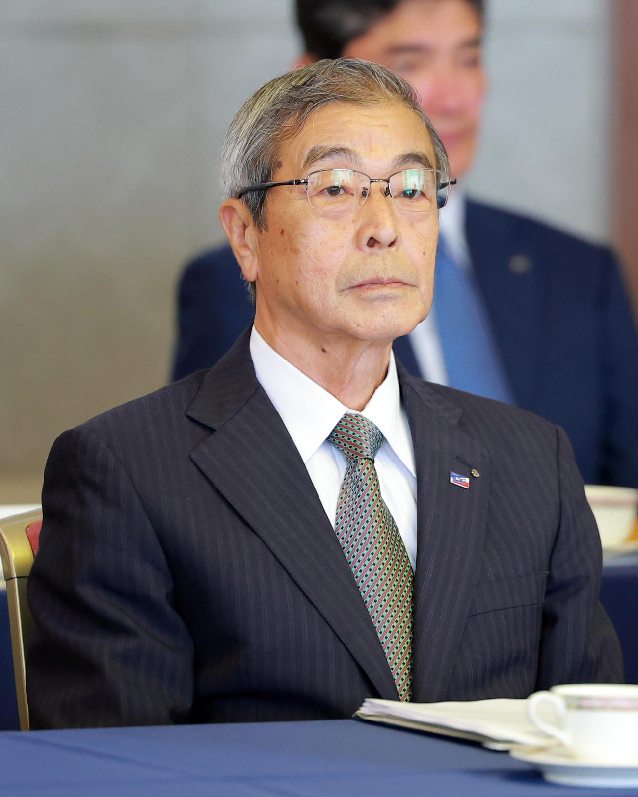 オーナー会議に出席するヤクルト成田裕オーナー（代表撮影）