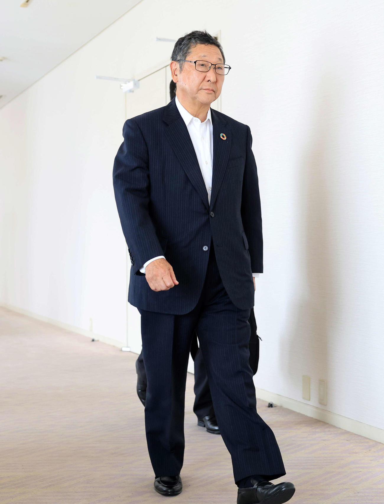 オーナー会議に臨む西武後藤オーナー（撮影・浅見桂子）