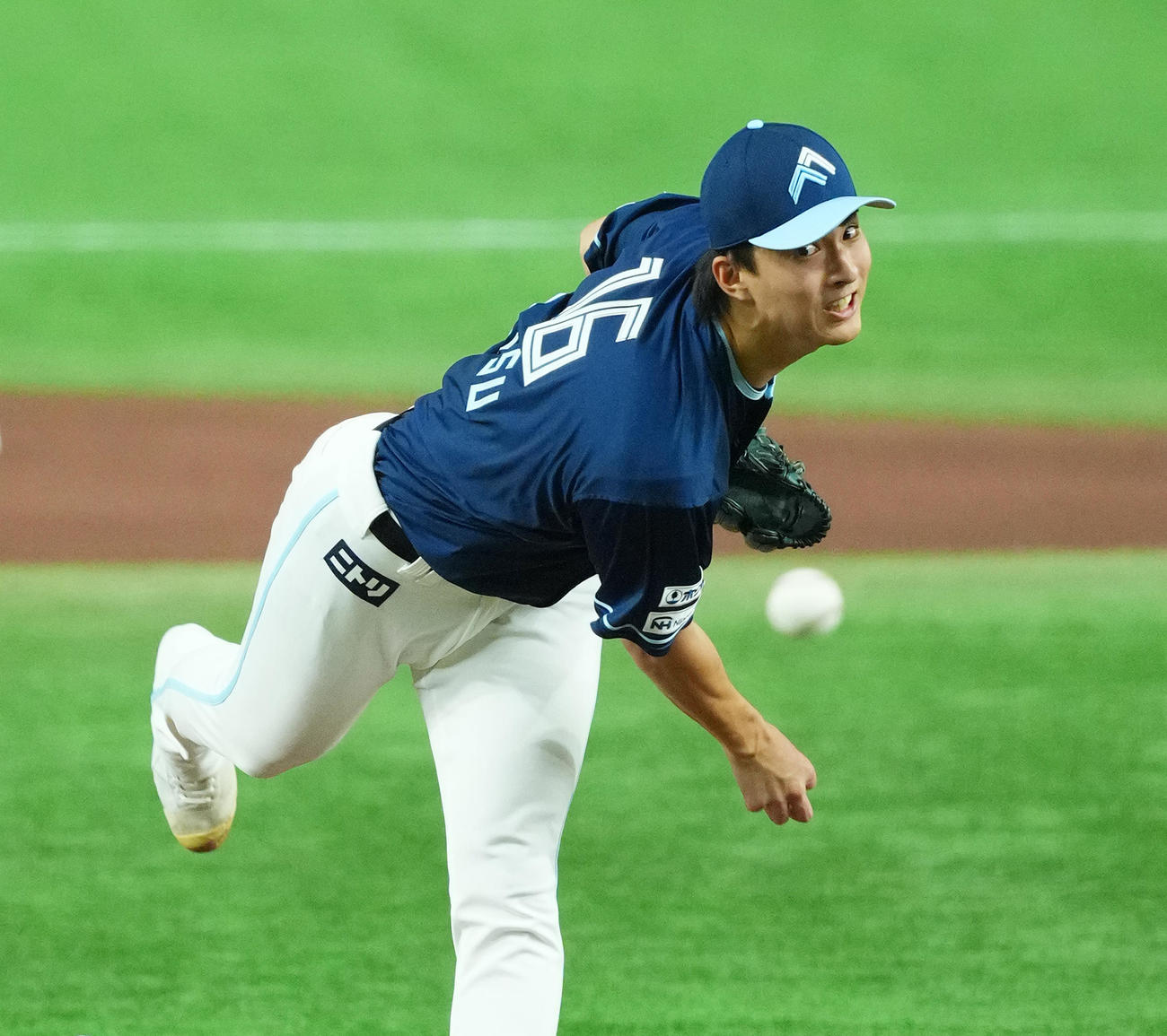 西武対日本ハム　日本ハム先発の達（撮影・菅敏）