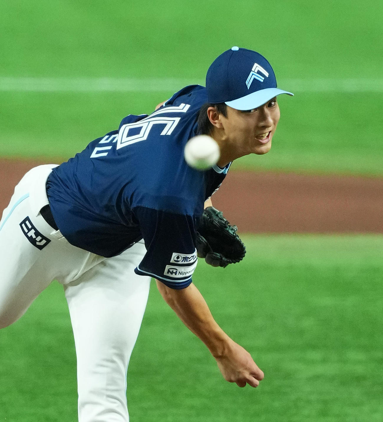 西武対日本ハム　日本ハム先発の達（撮影・菅敏）