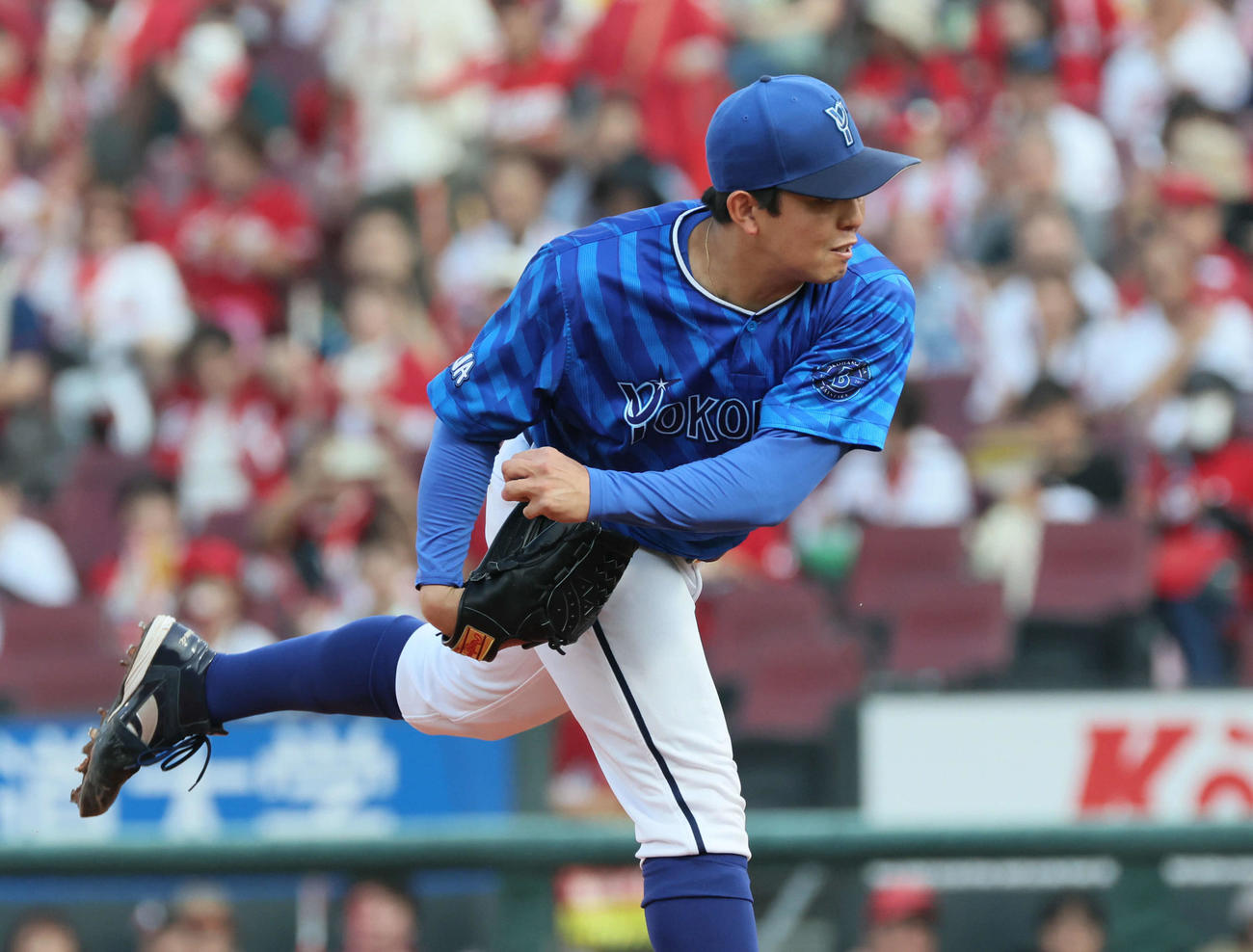 広島対DeNA DeNA先発の東（撮影・加藤孝規）